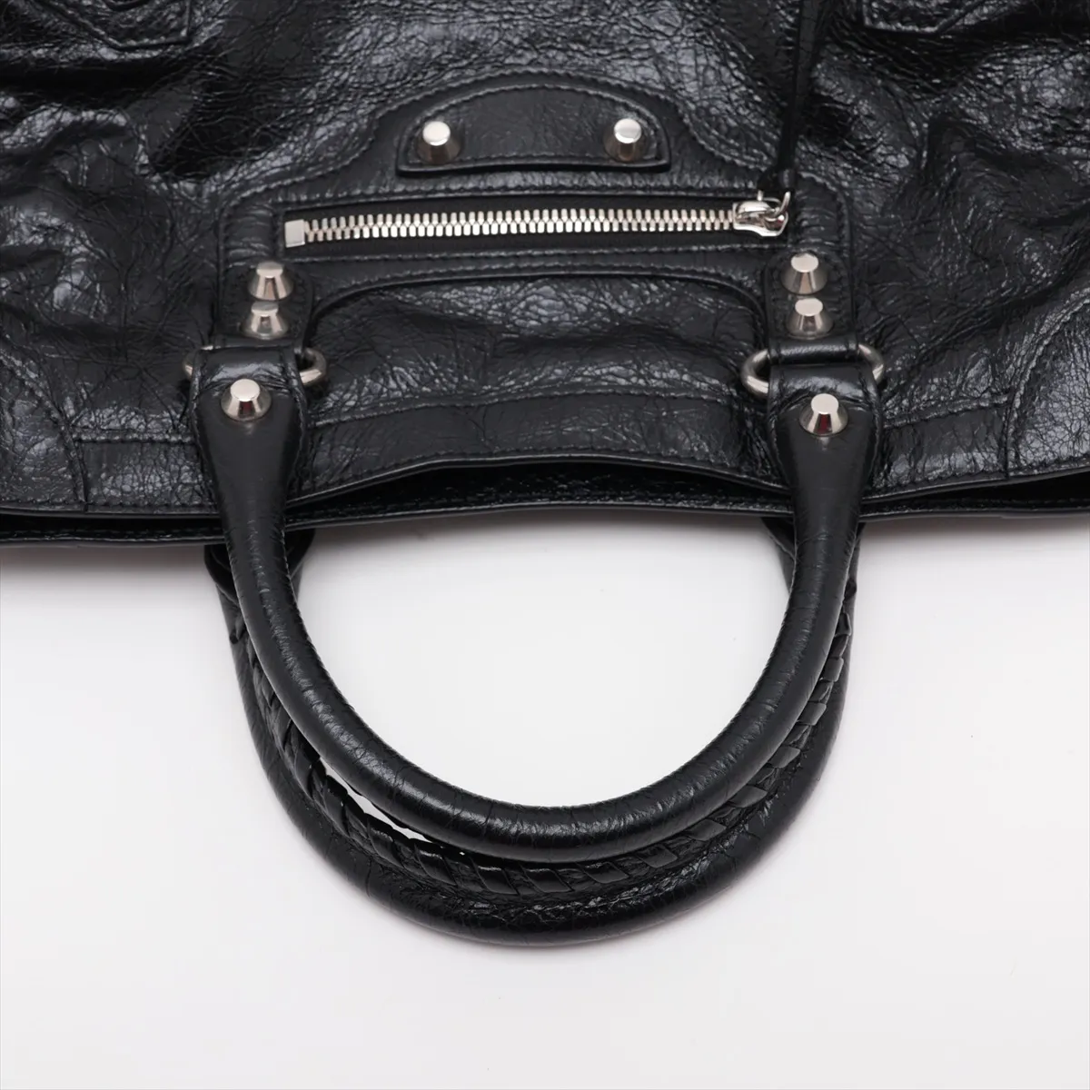 Le City Small Leather 2-Way Handbag, Black — view 5