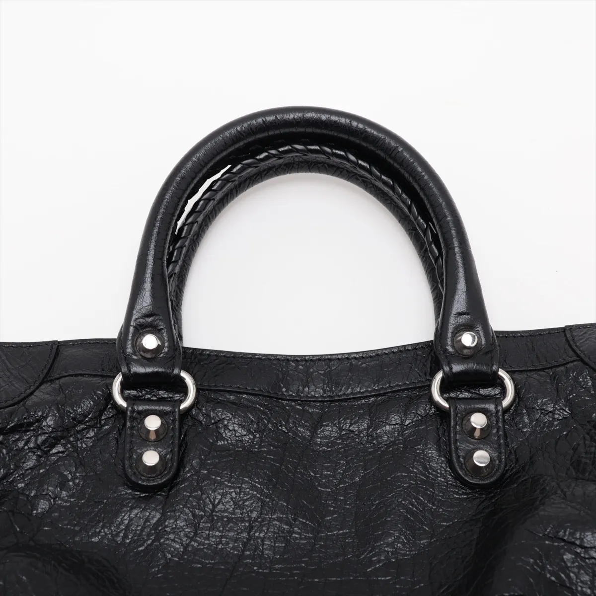 Le City Small Leather 2-Way Handbag, Black — view 6