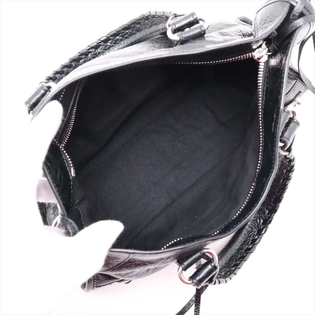Le City Small Leather 2-Way Handbag, Black — view 8