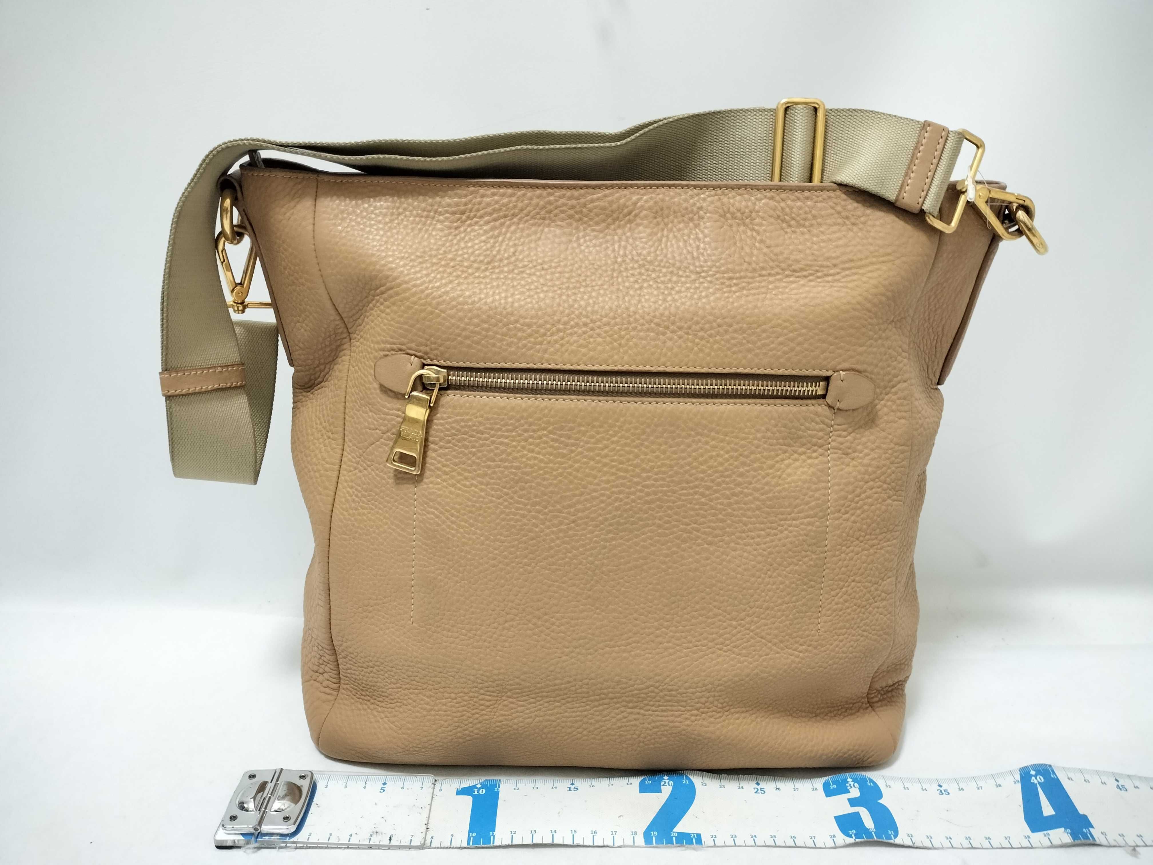 Shoulder Bag Leather Beige Shoulder Bag — view 2