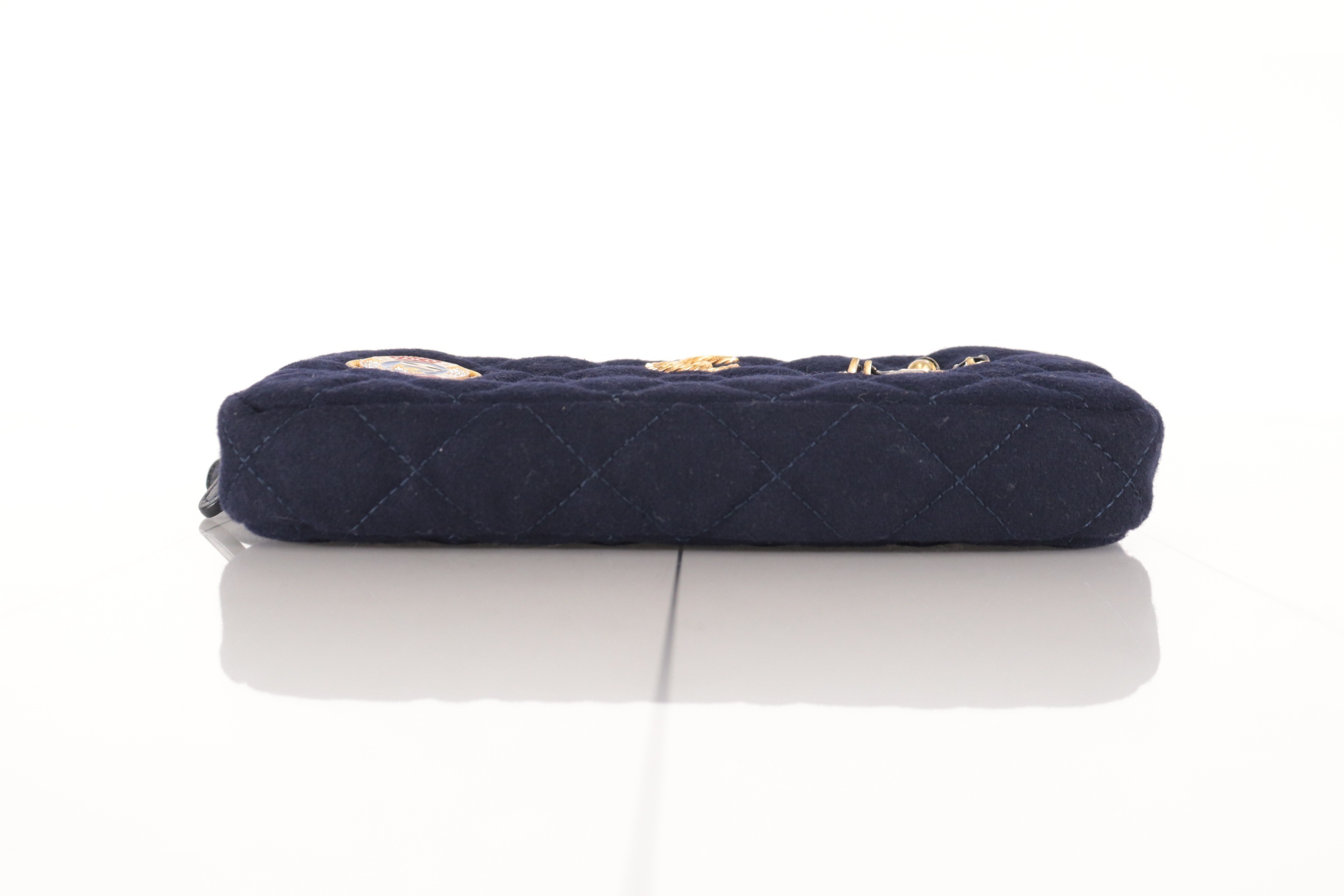 Marine motif cotton chain wallet, navy, item number 26. — view 6