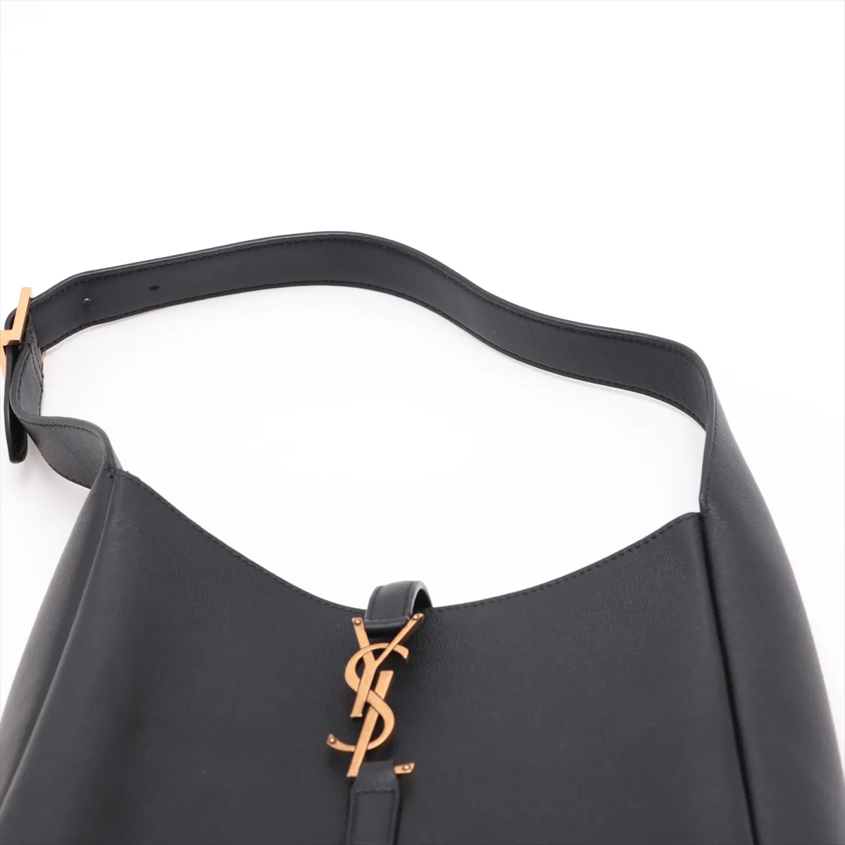 LE 5 A 7 Small Leather Shoulder Bag, Black, 713938 — view 6