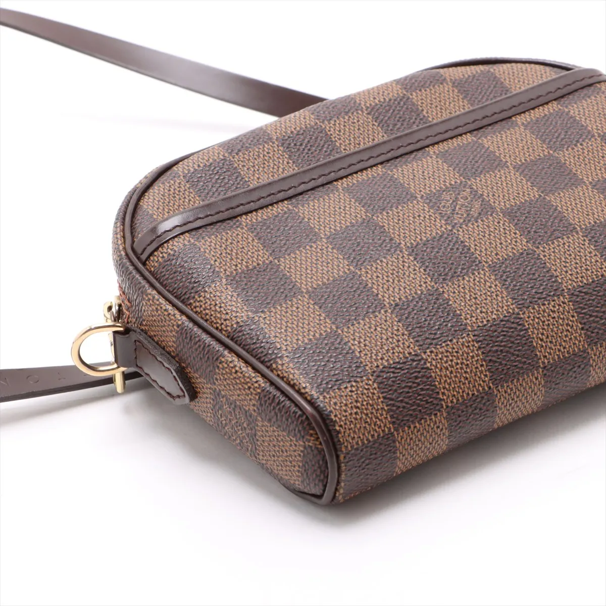 Damier Pochette Ipanema N51296 Serial Unclear Brown Belt Size M — view 4