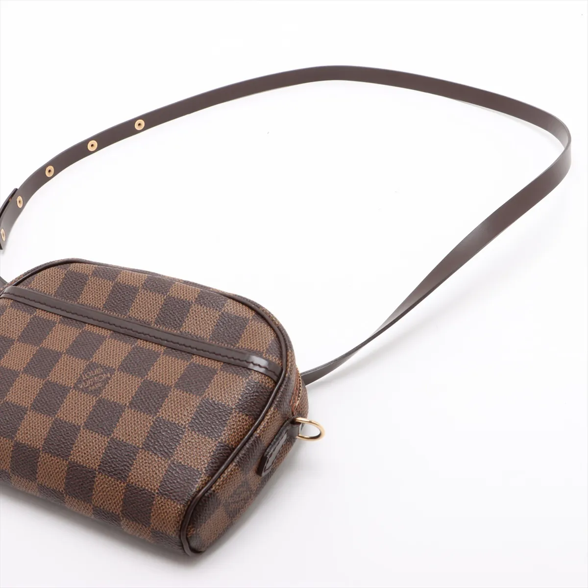 Damier Pochette Ipanema N51296 Serial Unclear Brown Belt Size M — view 5