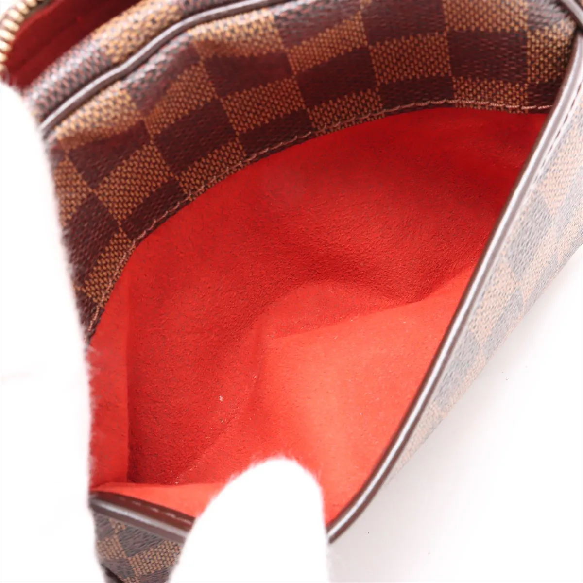 Damier Pochette Ipanema N51296 Serial Unclear Brown Belt Size M — view 8