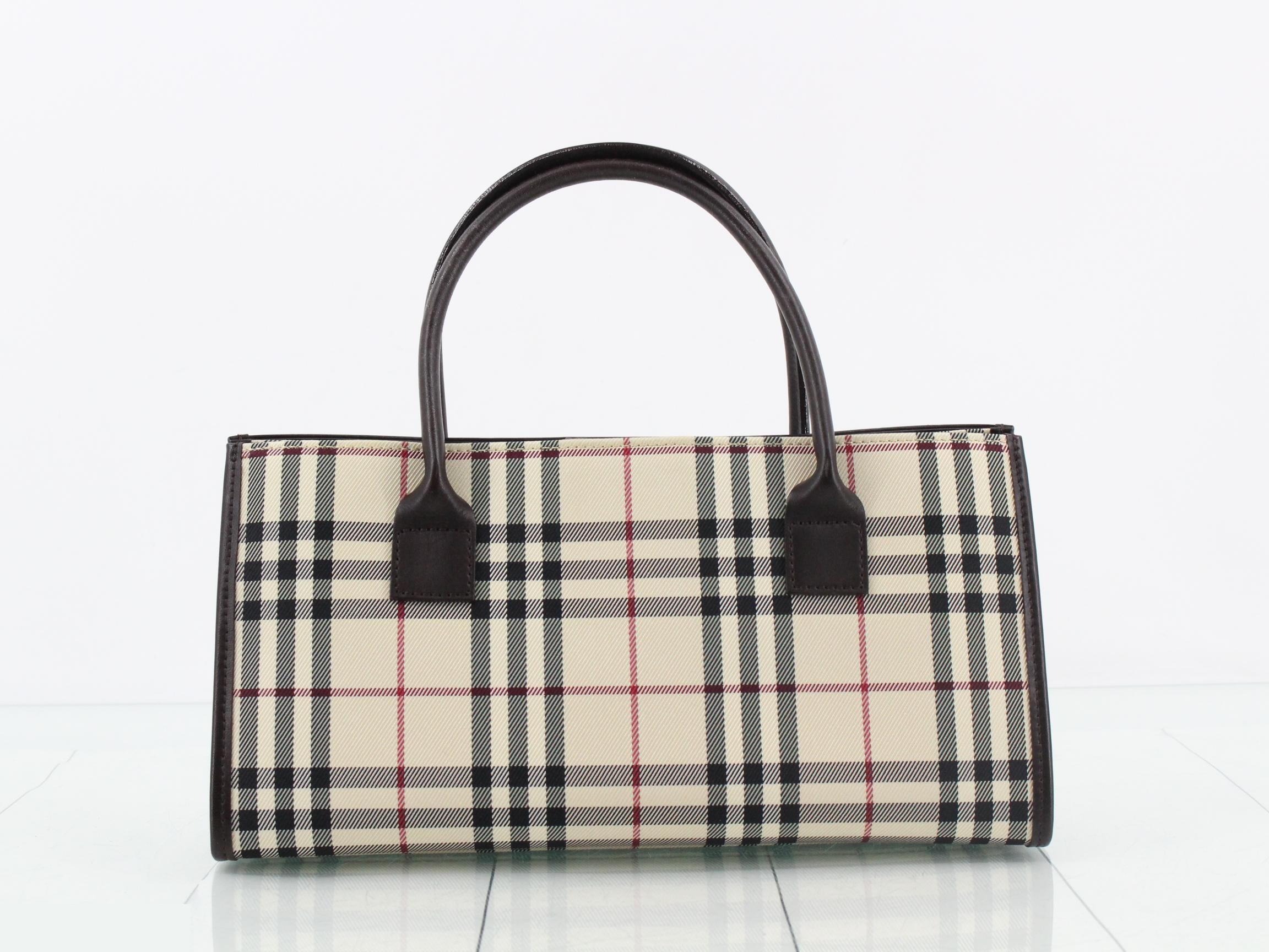 Nova Check Canvas x Leather Handbag — view 2