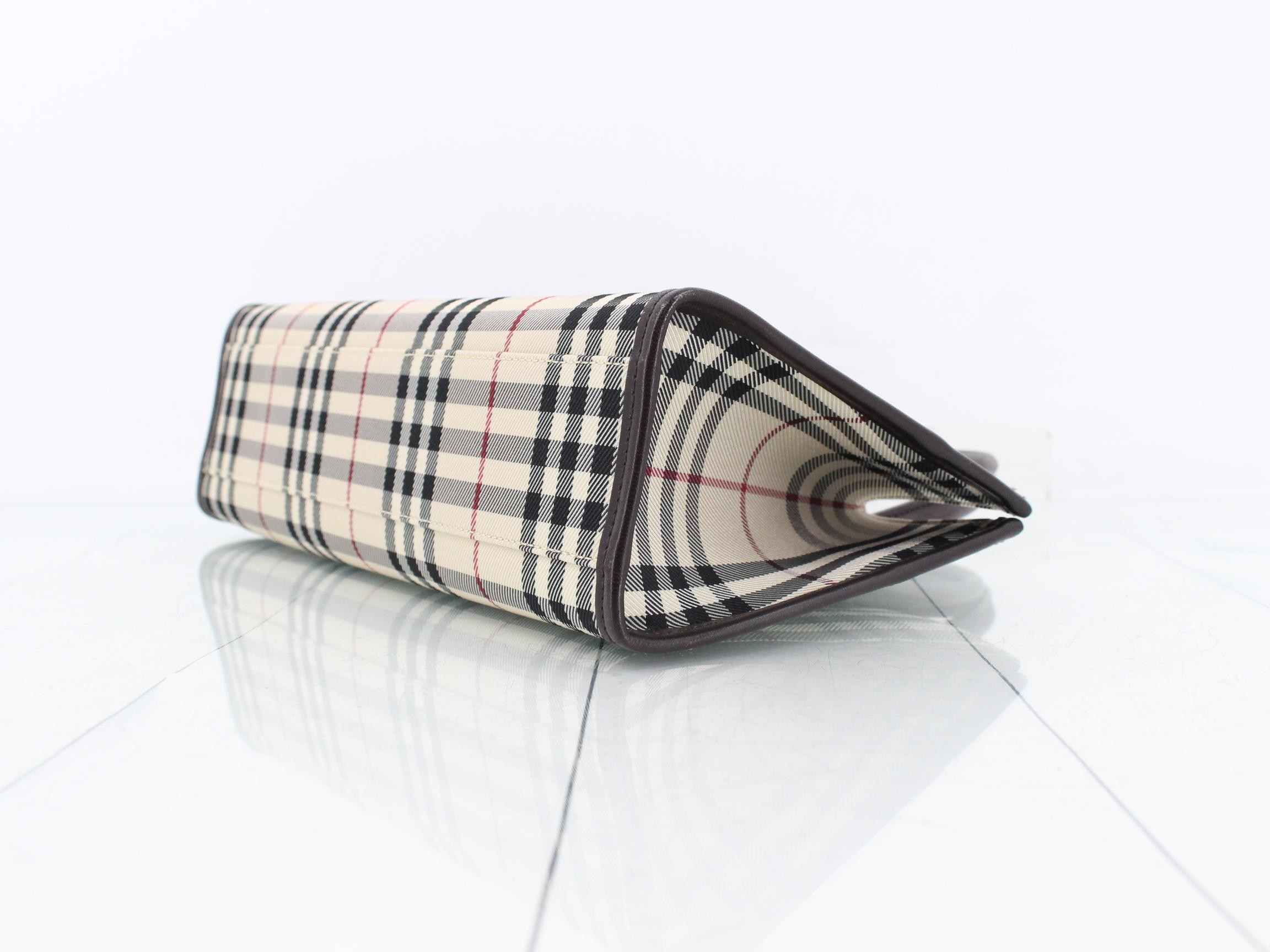 Nova Check Canvas x Leather Handbag — view 6