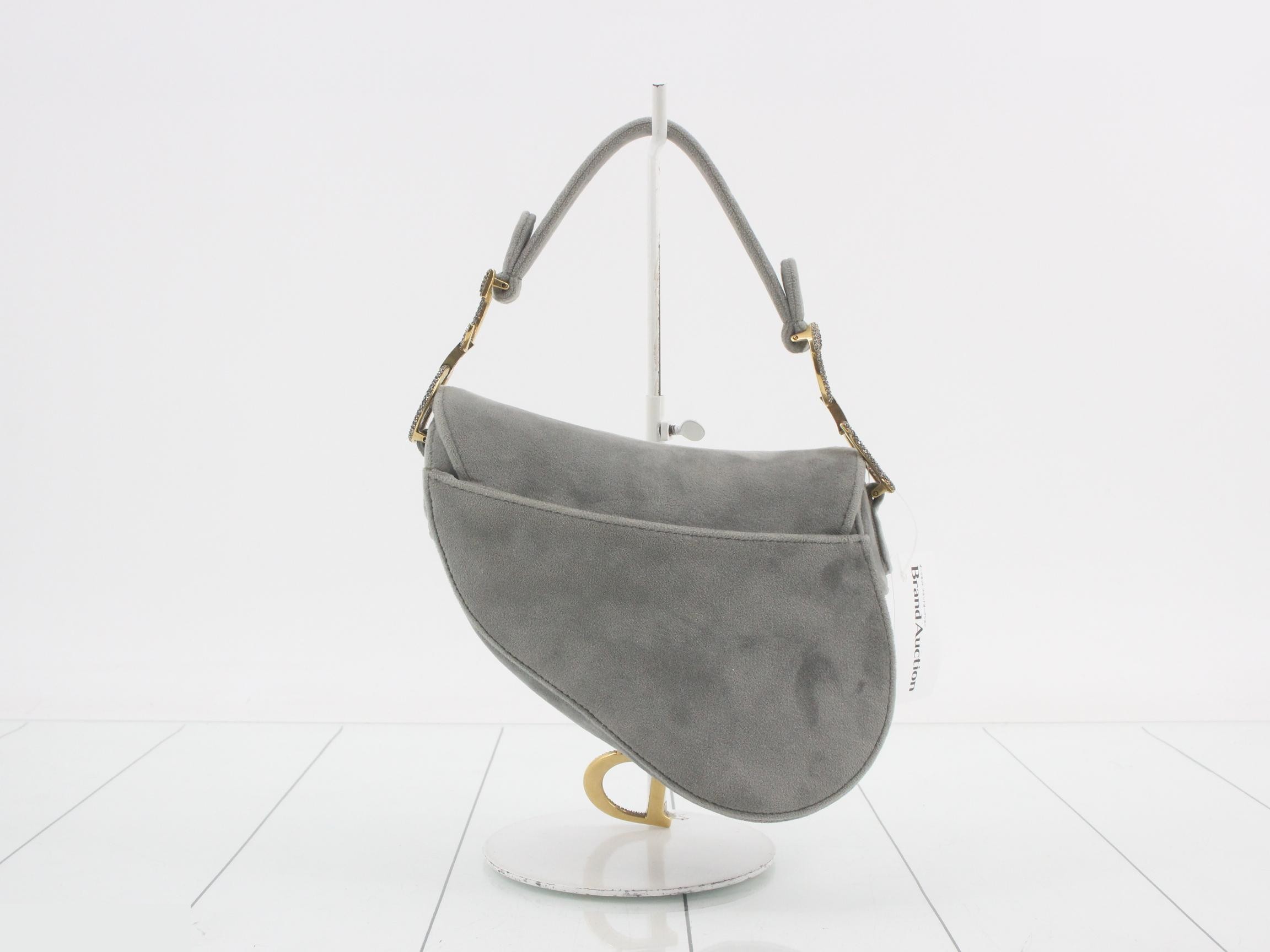 Saddlebag, velvet, rhinestone handbag — view 2