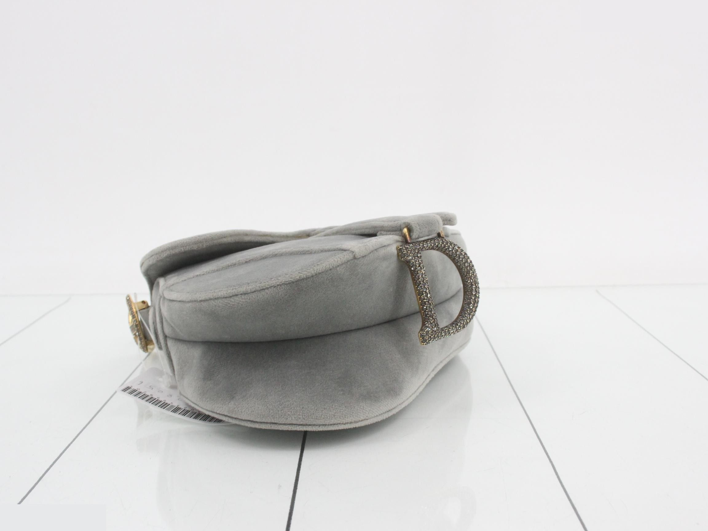 Saddlebag, velvet, rhinestone handbag — view 5