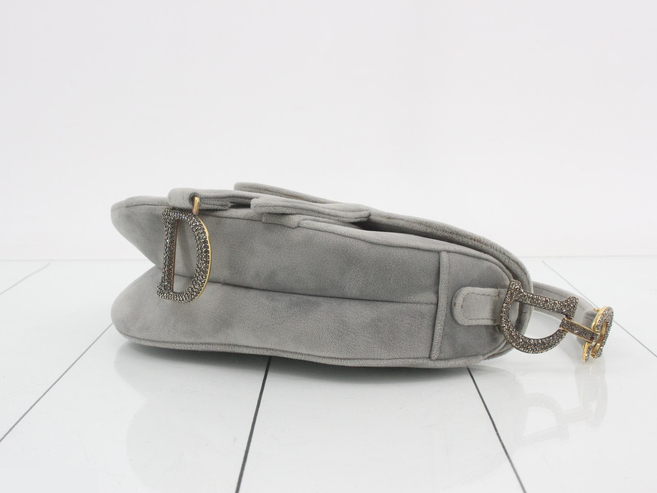 Saddlebag, velvet, rhinestone handbag — view 6