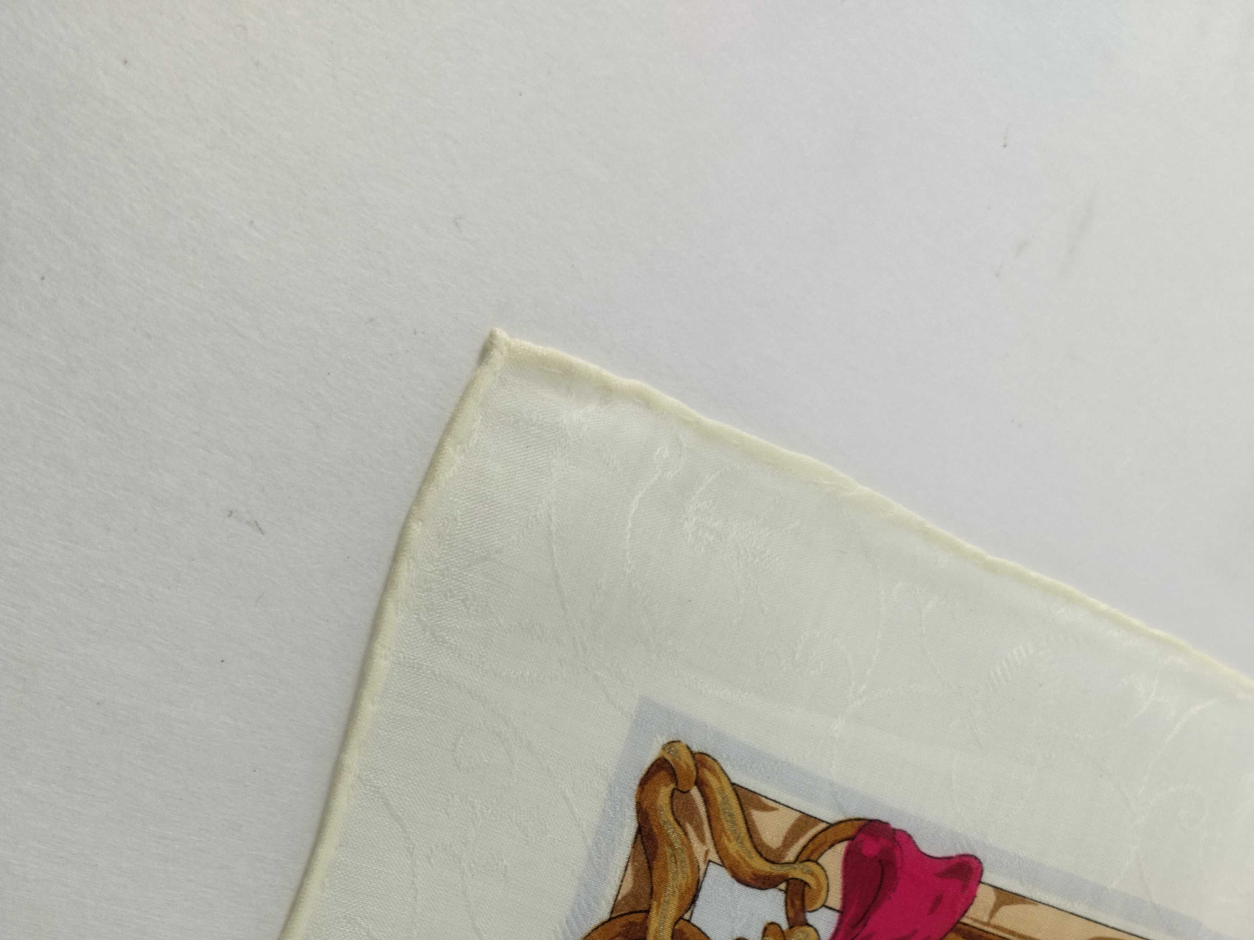 handkerchief scarf with sticker, logo, ribbon, tassel, medal motif, and other accessories. — view 4