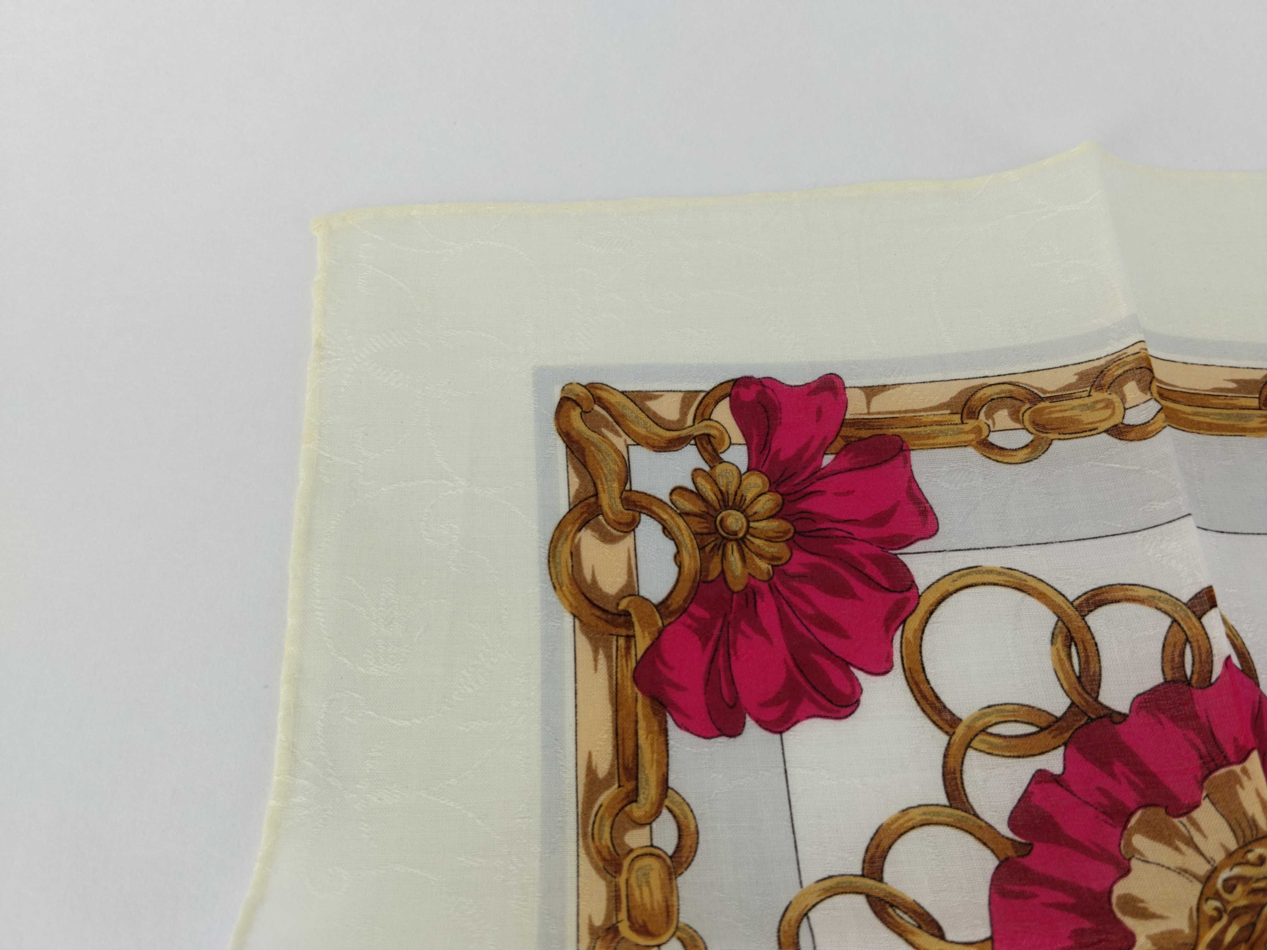 handkerchief scarf with sticker, logo, ribbon, tassel, medal motif, and other accessories. — view 8