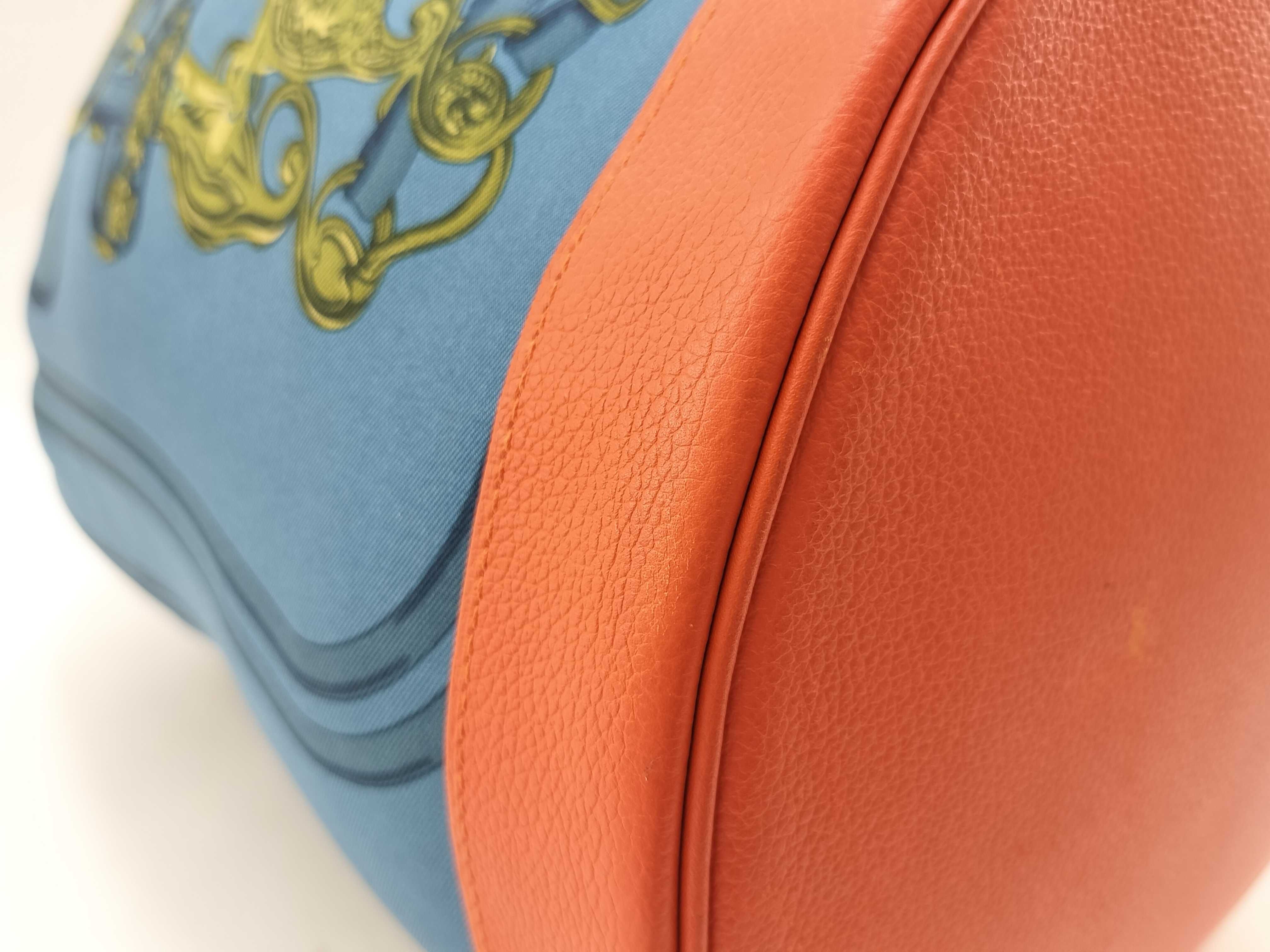 drawstring blue x orange shoulder bag — view 6