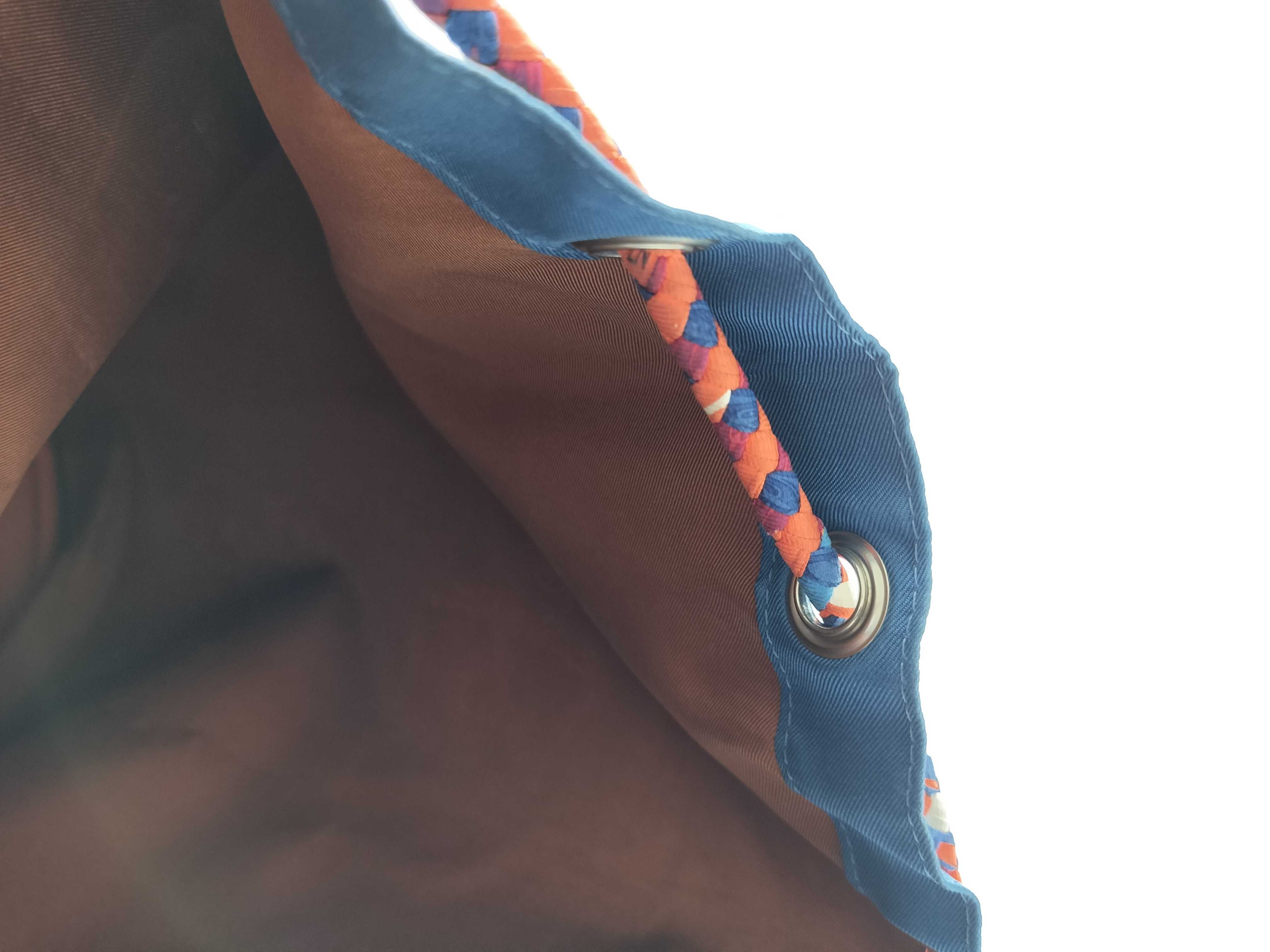 drawstring blue x orange shoulder bag — view 9