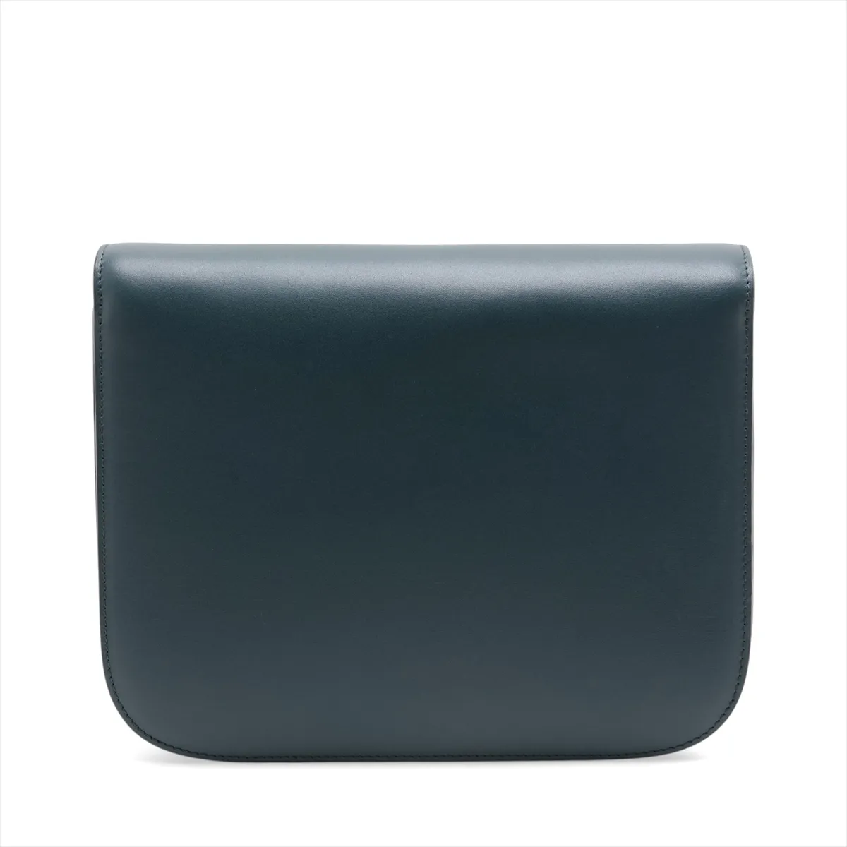 Classic Box Leather Shoulder Bag, Green — view 2