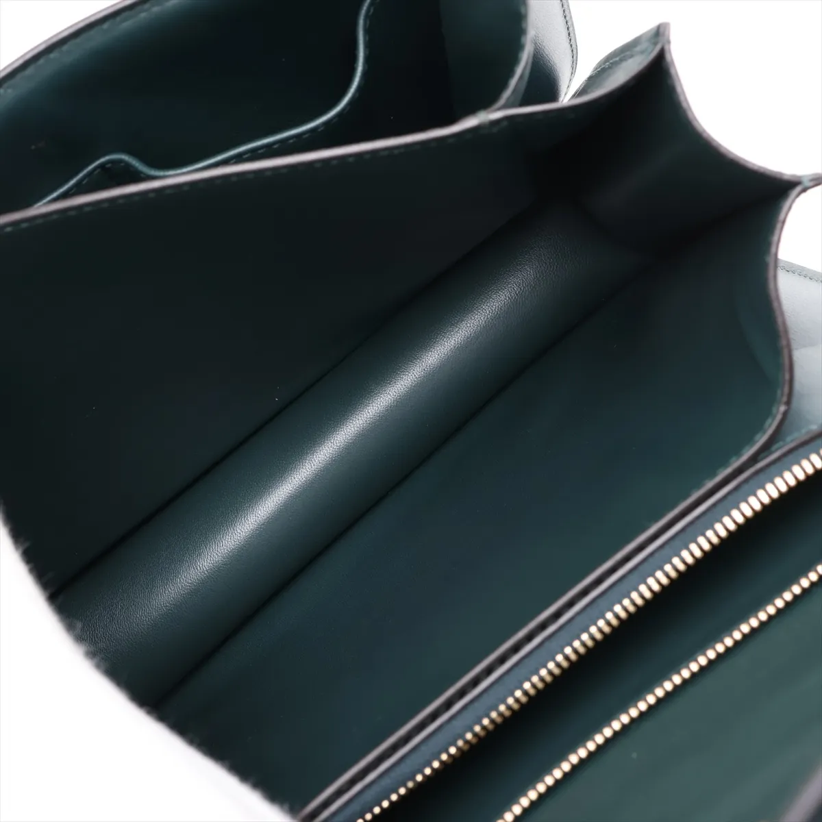 Classic Box Leather Shoulder Bag, Green — view 5