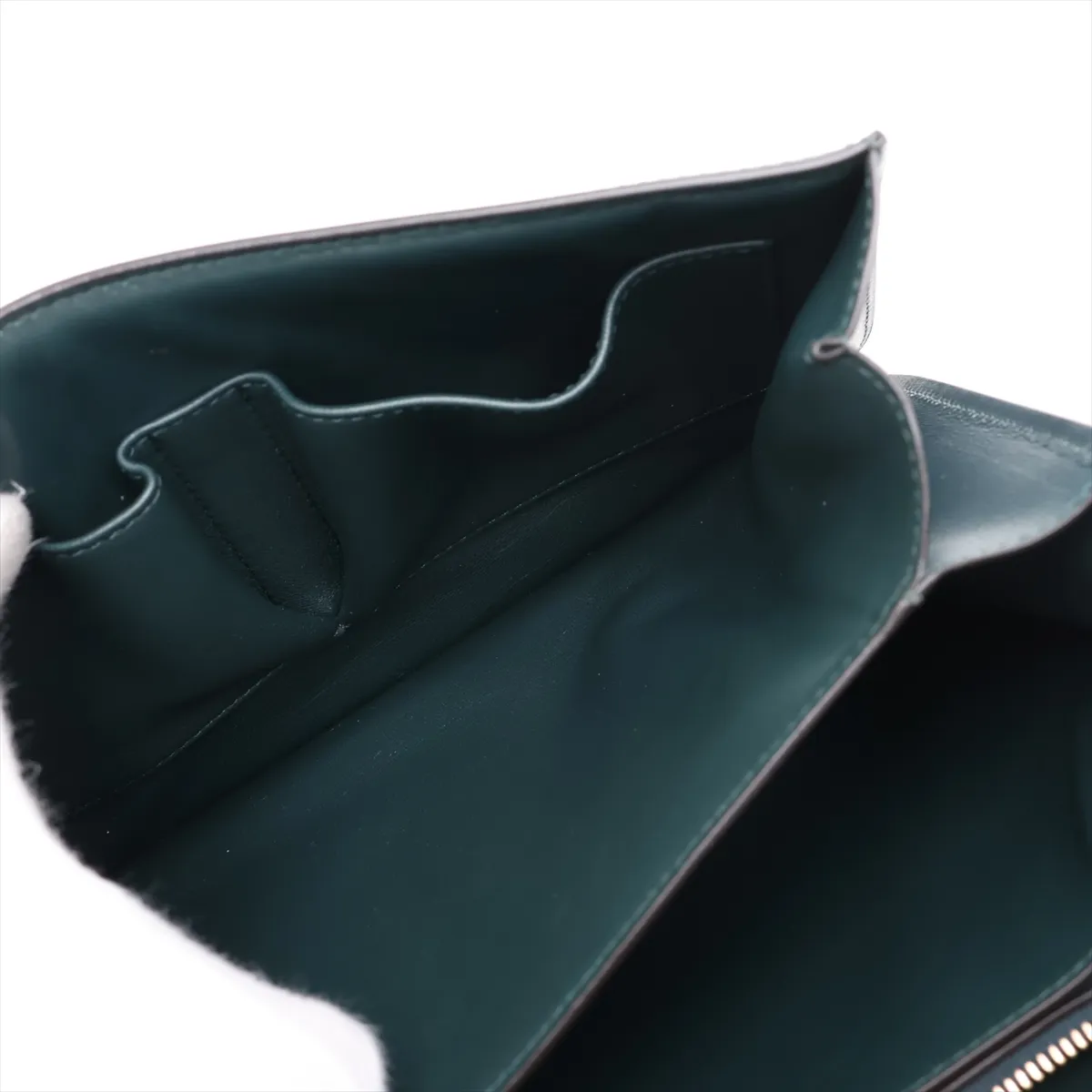Classic Box Leather Shoulder Bag, Green — view 6