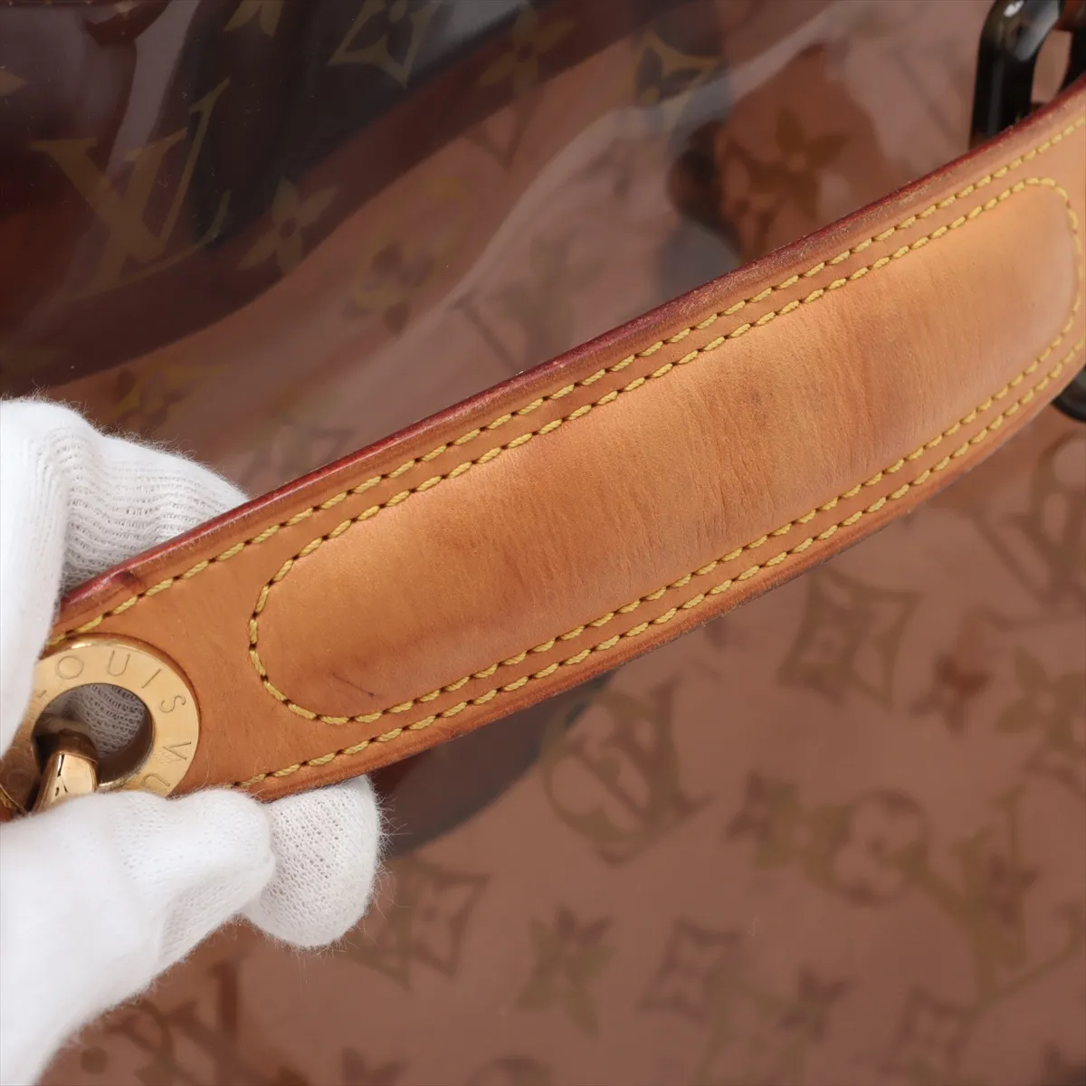 Monogram Vinyl Cabas Ambre MM M92501 LM1022 Brown — view 13