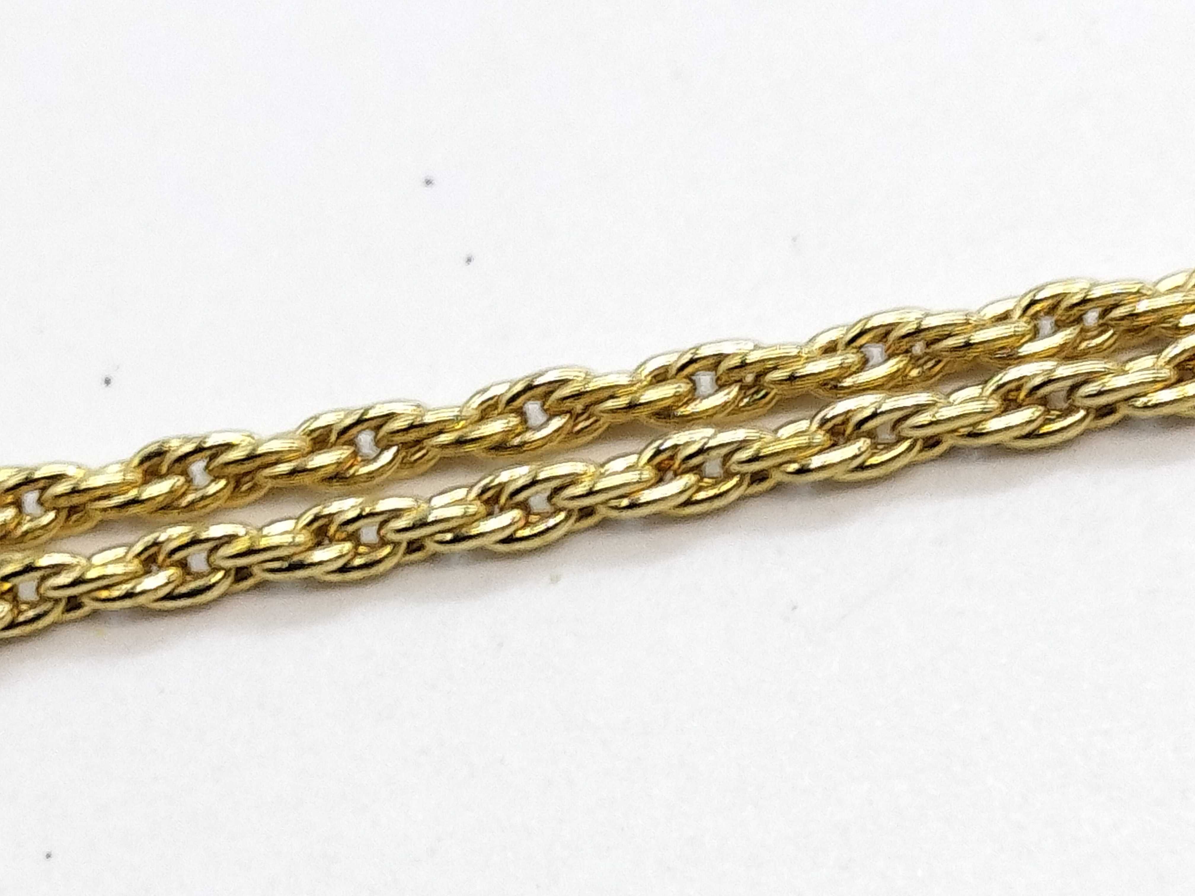 CD Logo Rhinestone Necklace, Gold Color — view 7