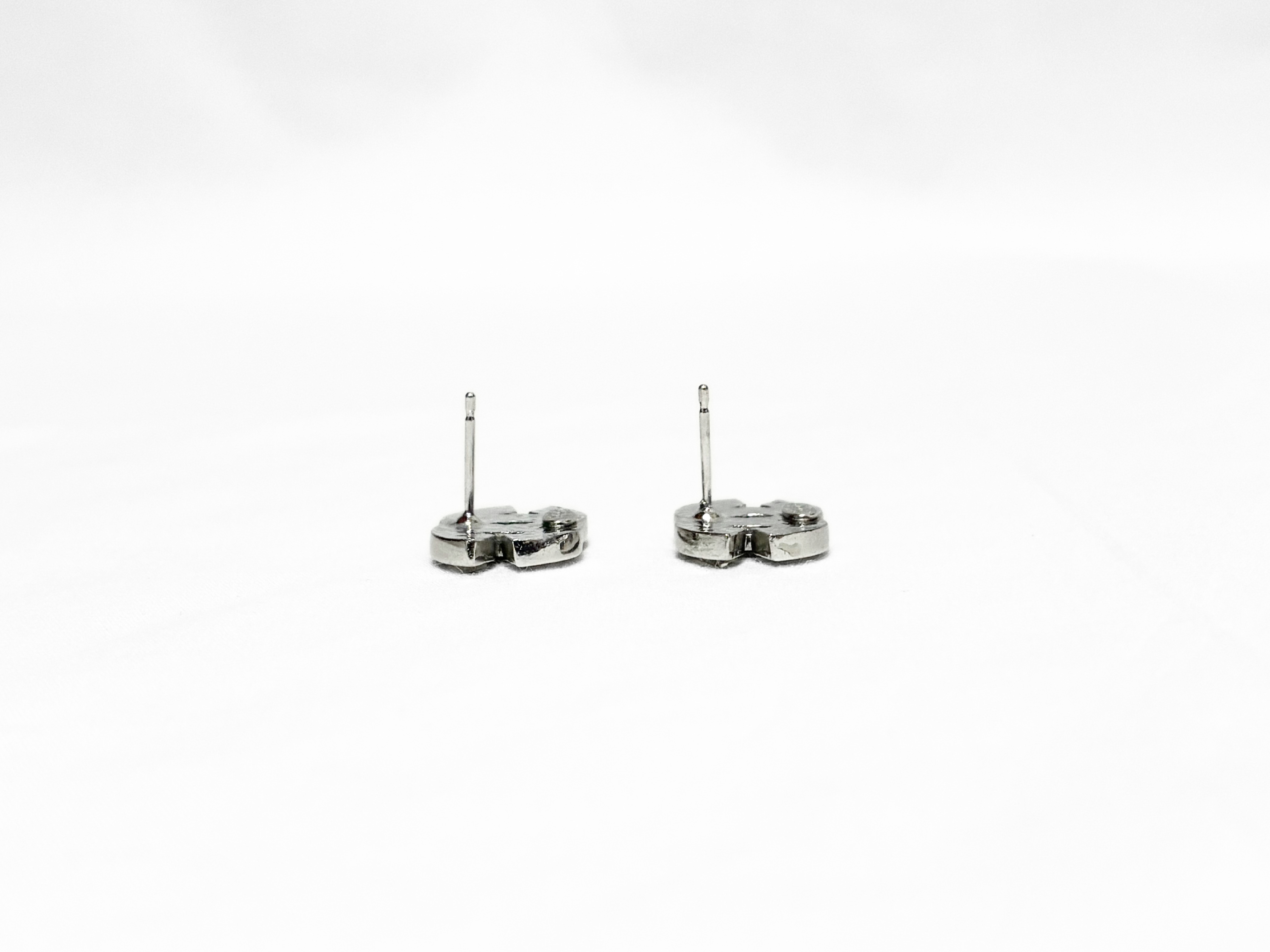 Earrings 01P Coco Mark Silver Rhinestone Earrings — view 5