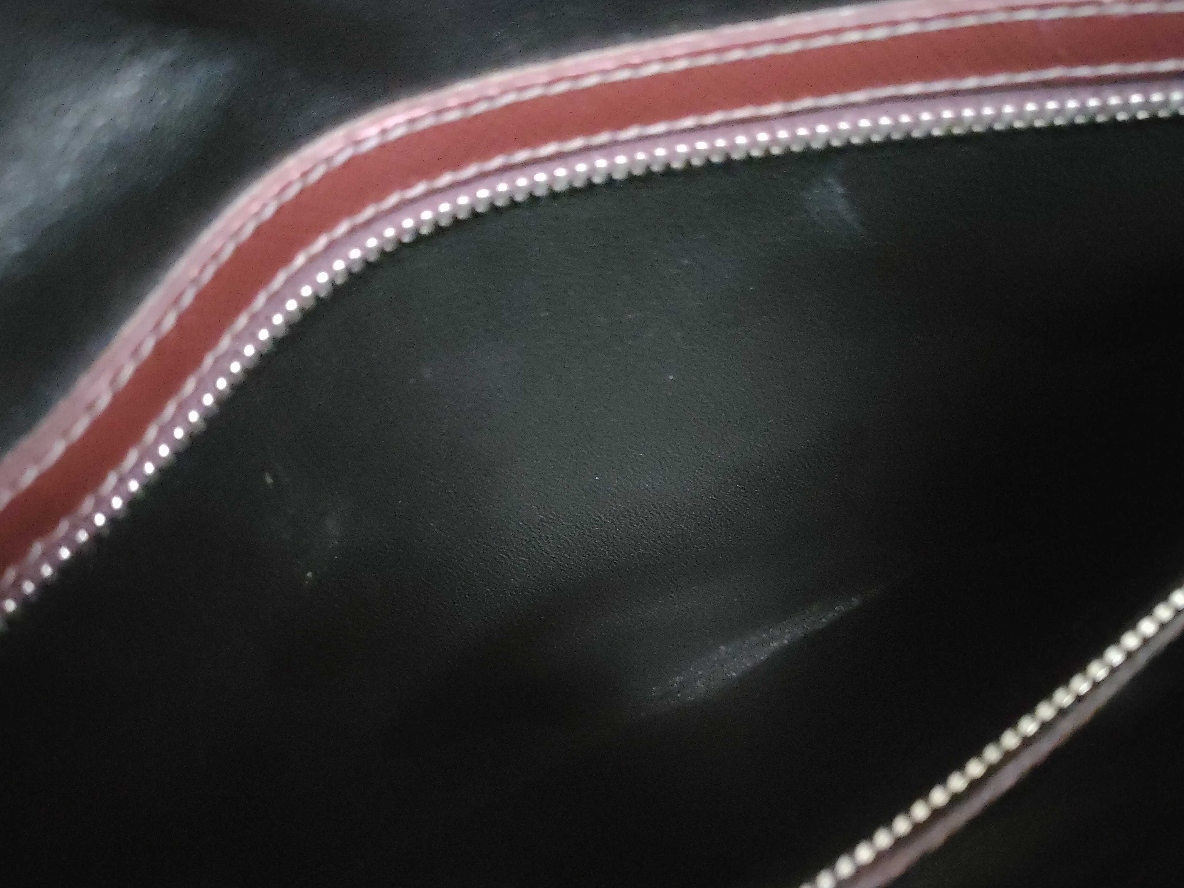 Triangle Logo Business Bag, Burgundy Saffiano Leather Business Bag — view 9