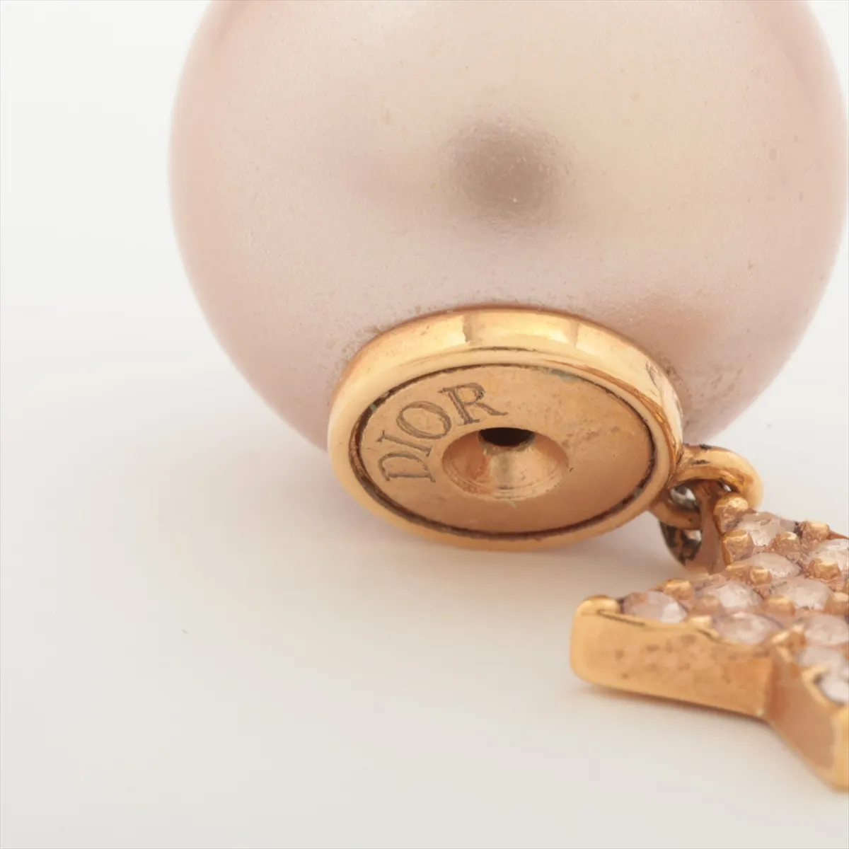 Tribales Dior Tribal Earrings (for both ears) GP x Rhinestone x Fake Pearl Pink Gold — view 5