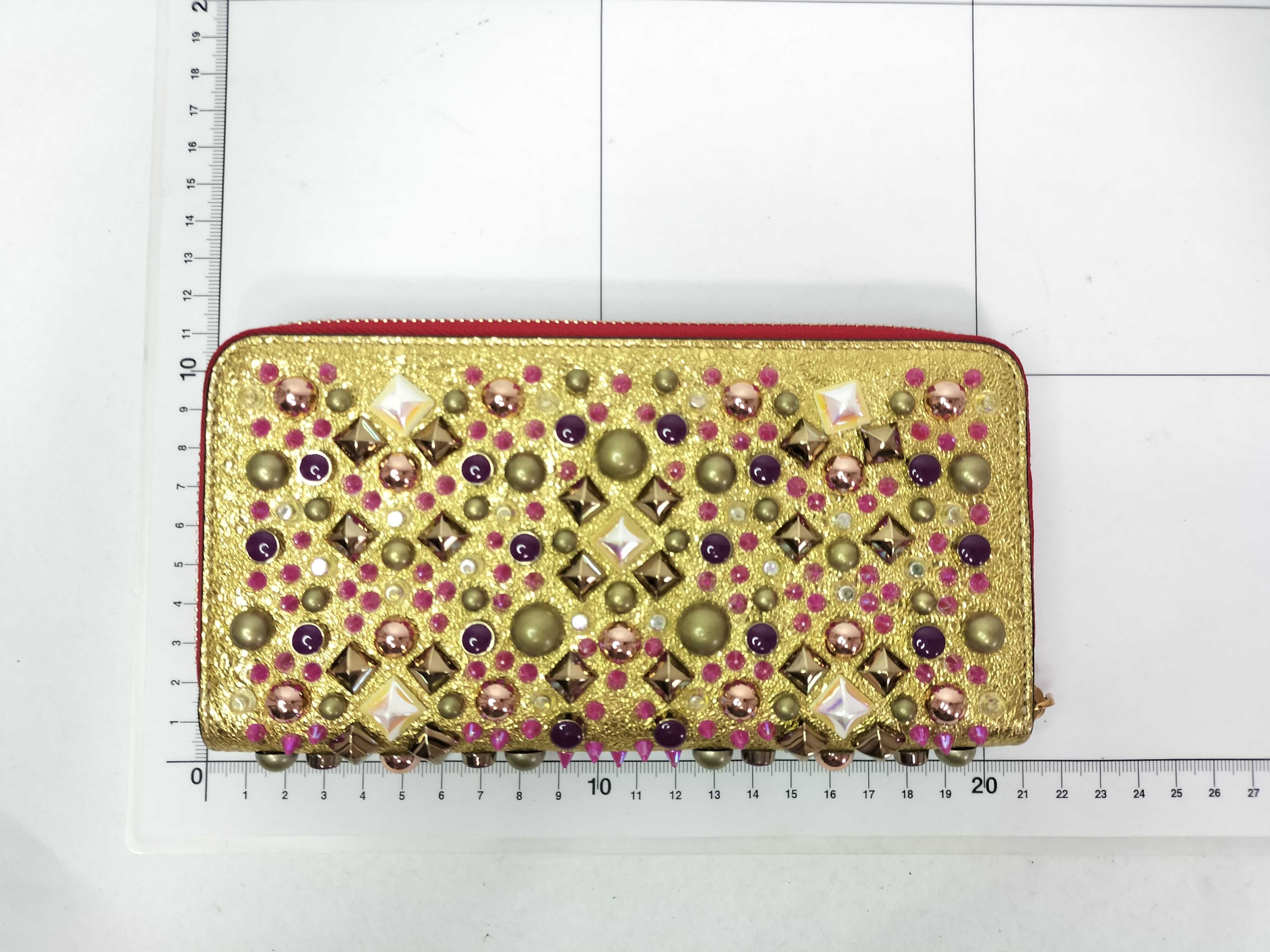 wallet, jeweled gold wallet — view 2