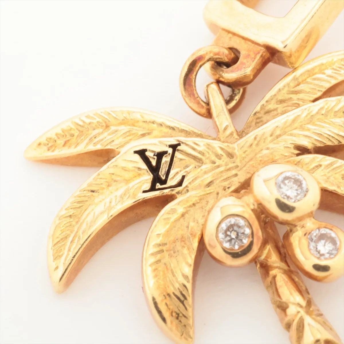 Palm Tree Diamond Necklace Top 750(YG) 3.8g BCB534 Faint engraving, — view 3
