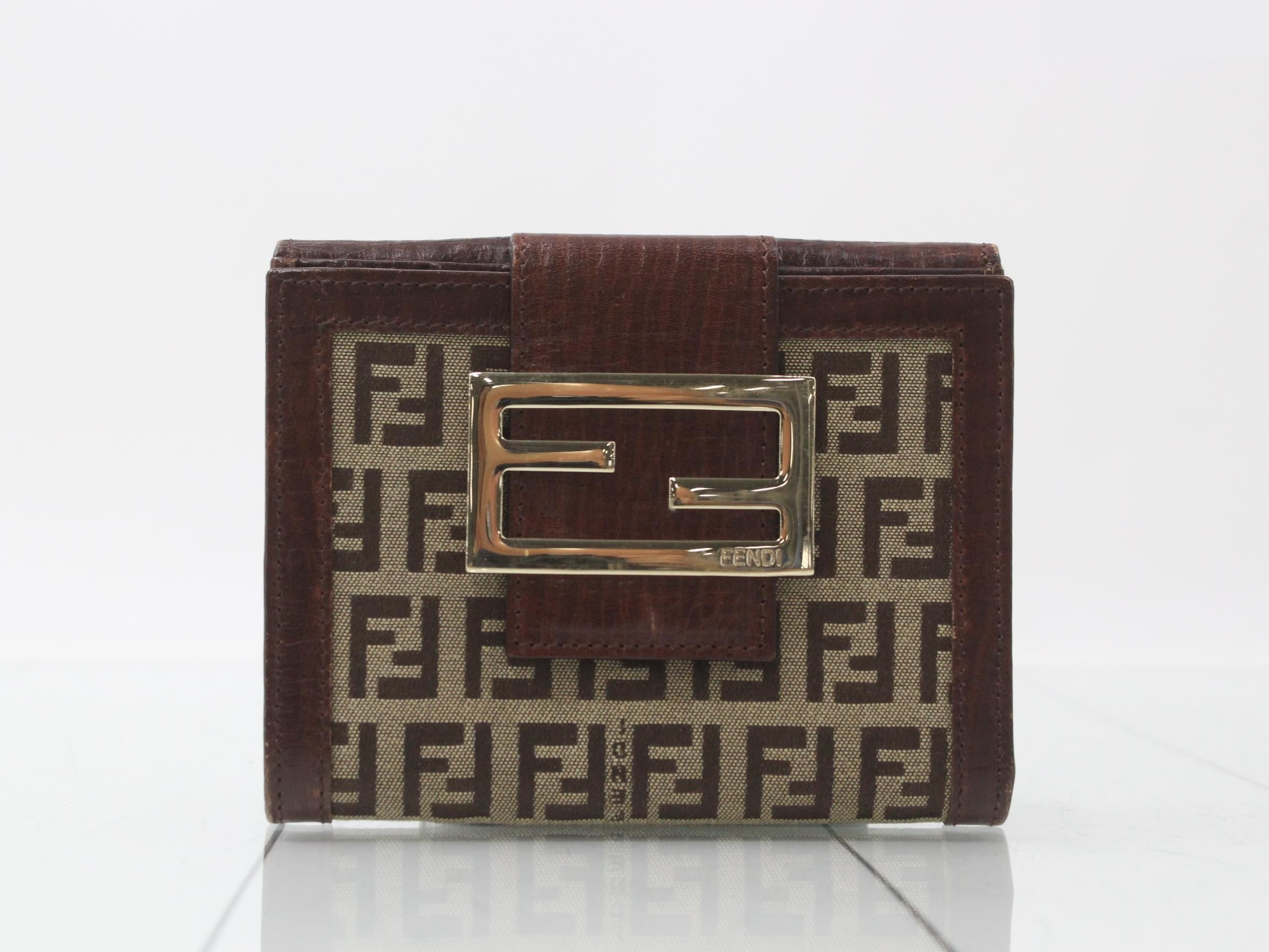Zucchino FF Metal Fitting Double Snap Closure Folding Wallet Compact Wallet