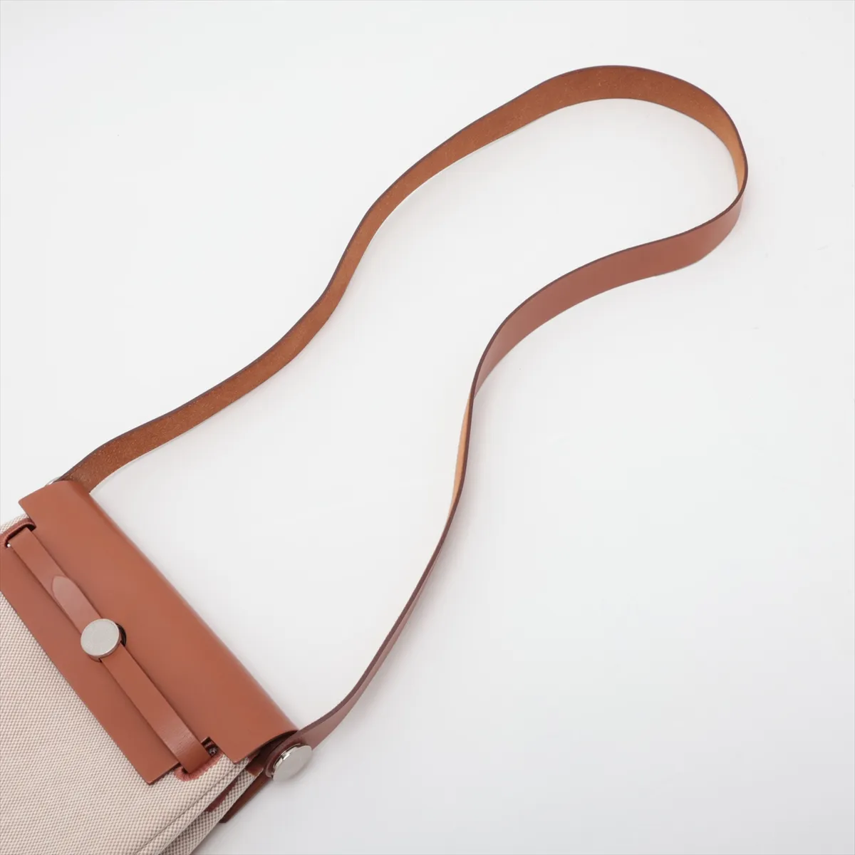 Herbag Zip 20 Mini Toile H x Vache Hunter Ecru x Brown Silver Hardware W: 2024 — view 5