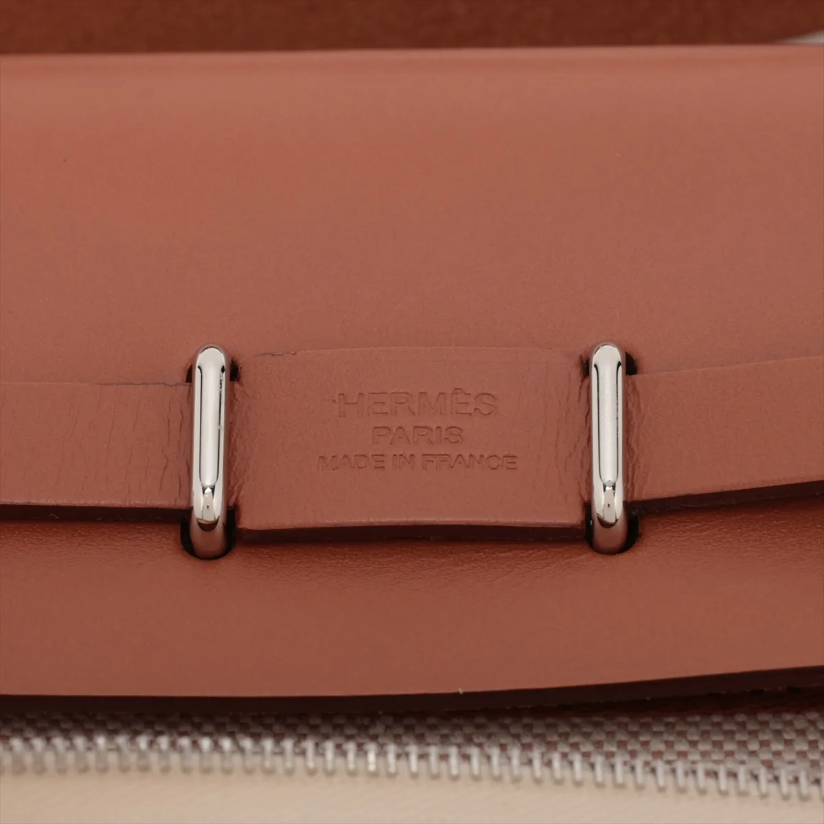 Herbag Zip 20 Mini Toile H x Vache Hunter Ecru x Brown Silver Hardware W: 2024 — view 8