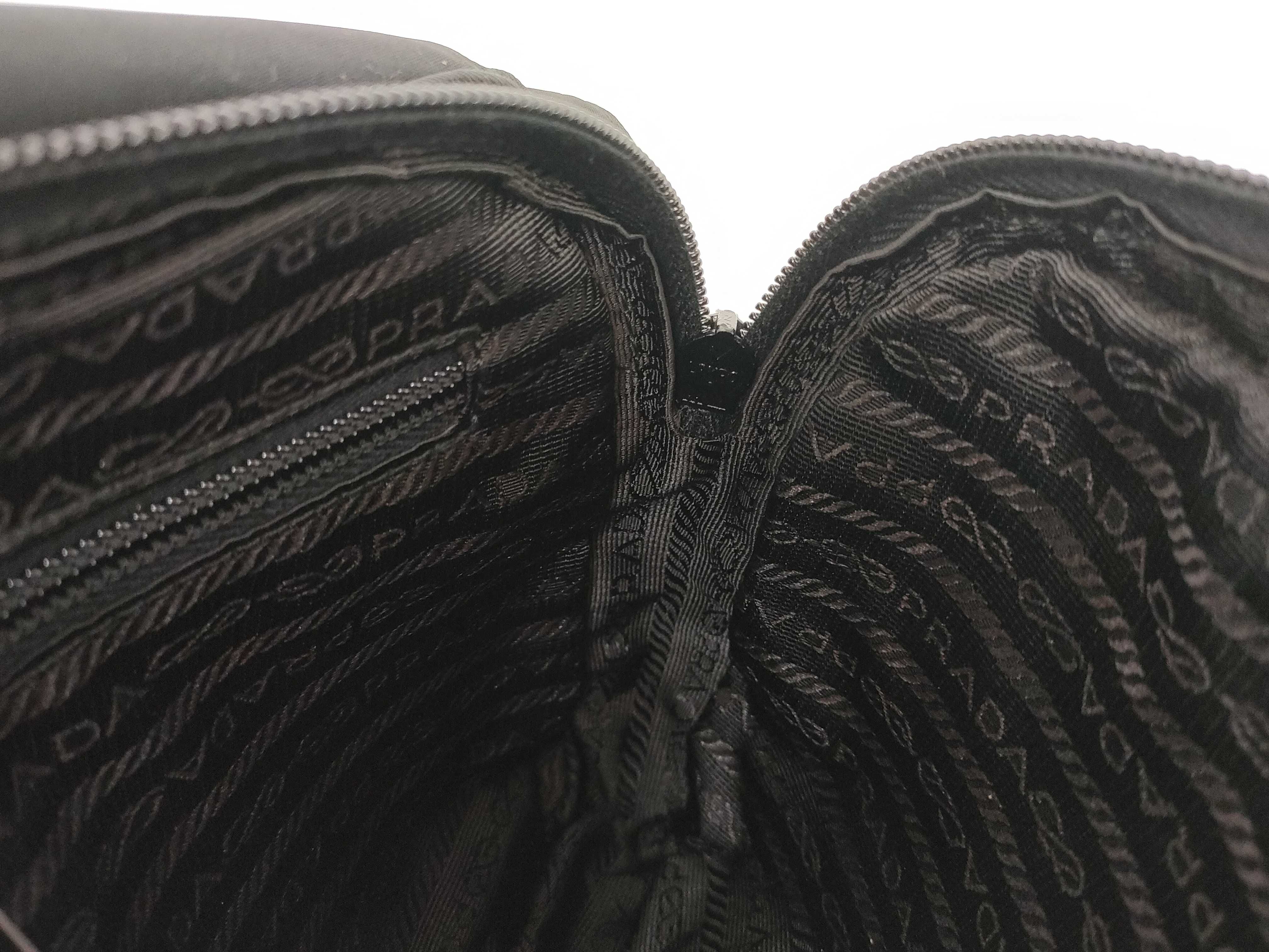 Nylon Prada Shoulder Bag Triangle Logo Black Guarantee Shoulder Bag — view 11