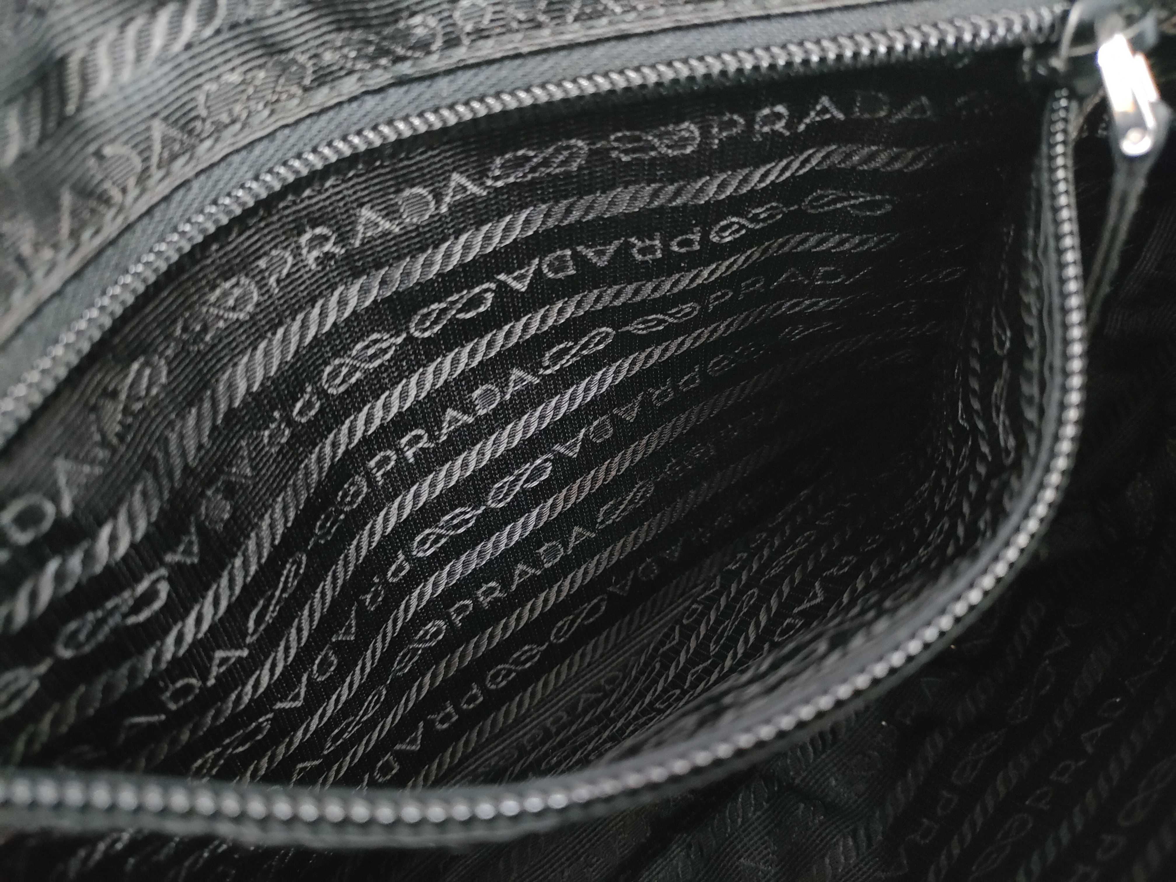 Nylon Prada Shoulder Bag Triangle Logo Black Guarantee Shoulder Bag — view 12