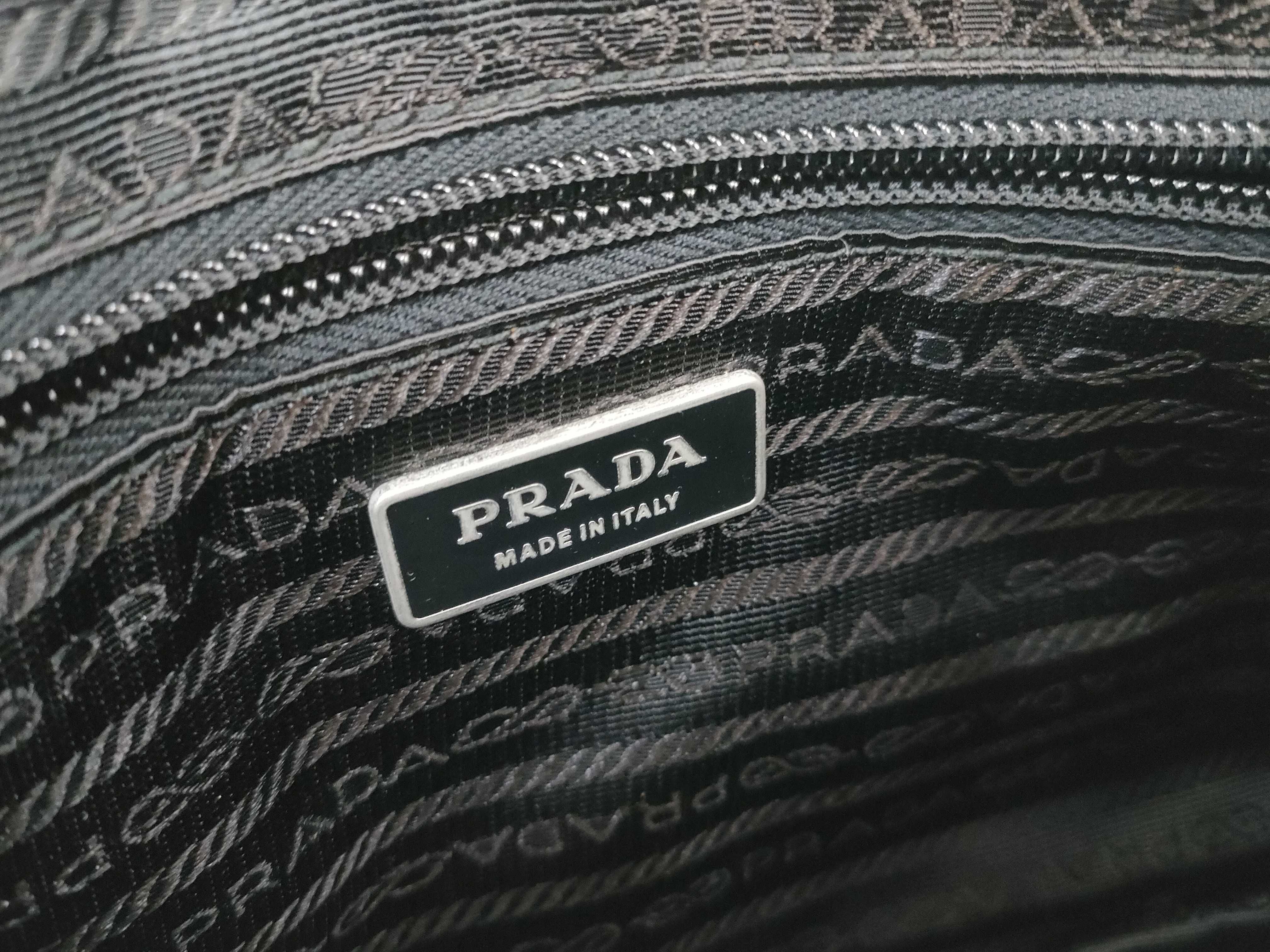 Nylon Prada Shoulder Bag Triangle Logo Black Guarantee Shoulder Bag — view 13