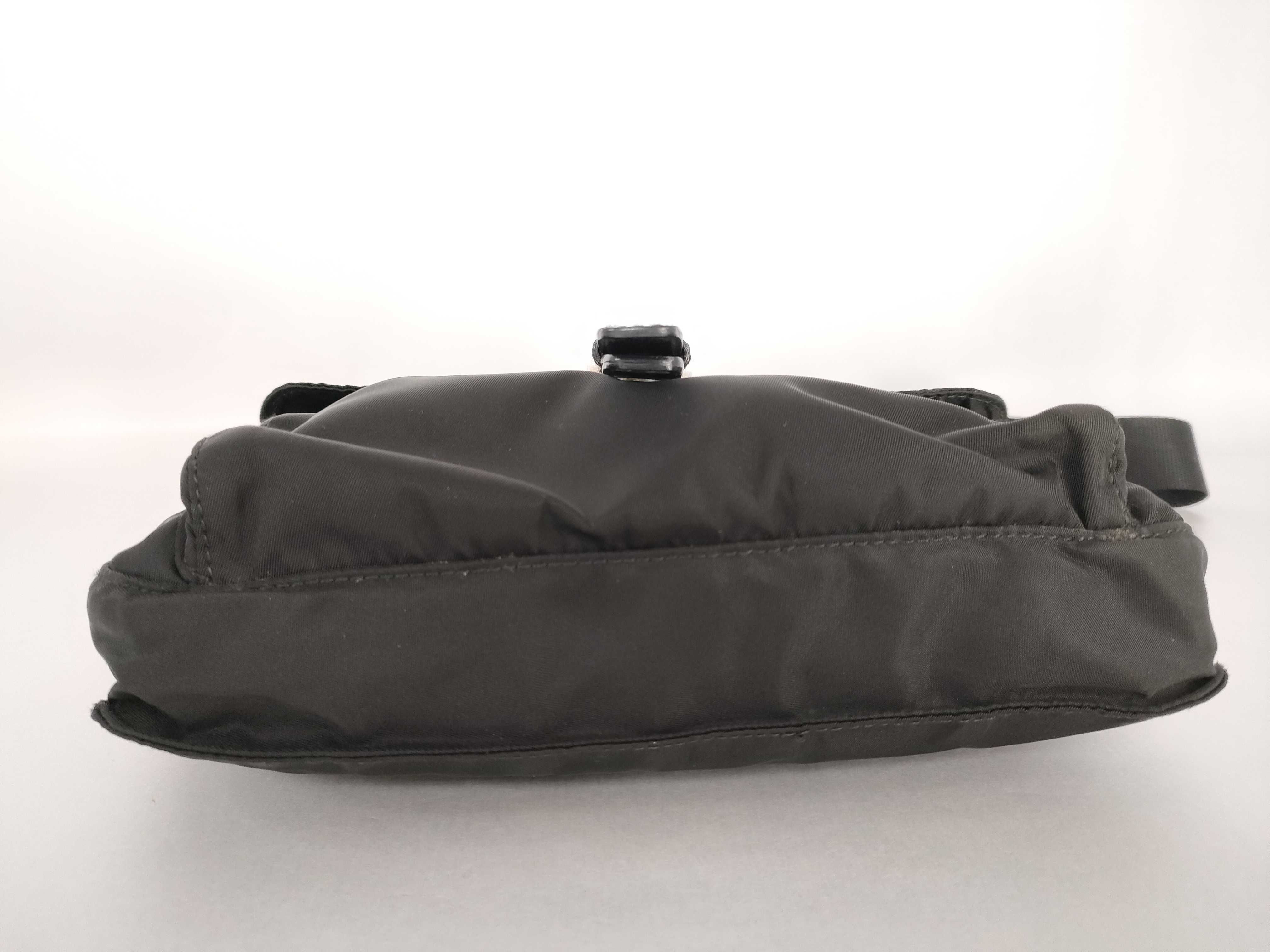 Nylon Prada Shoulder Bag Triangle Logo Black Guarantee Shoulder Bag — view 7