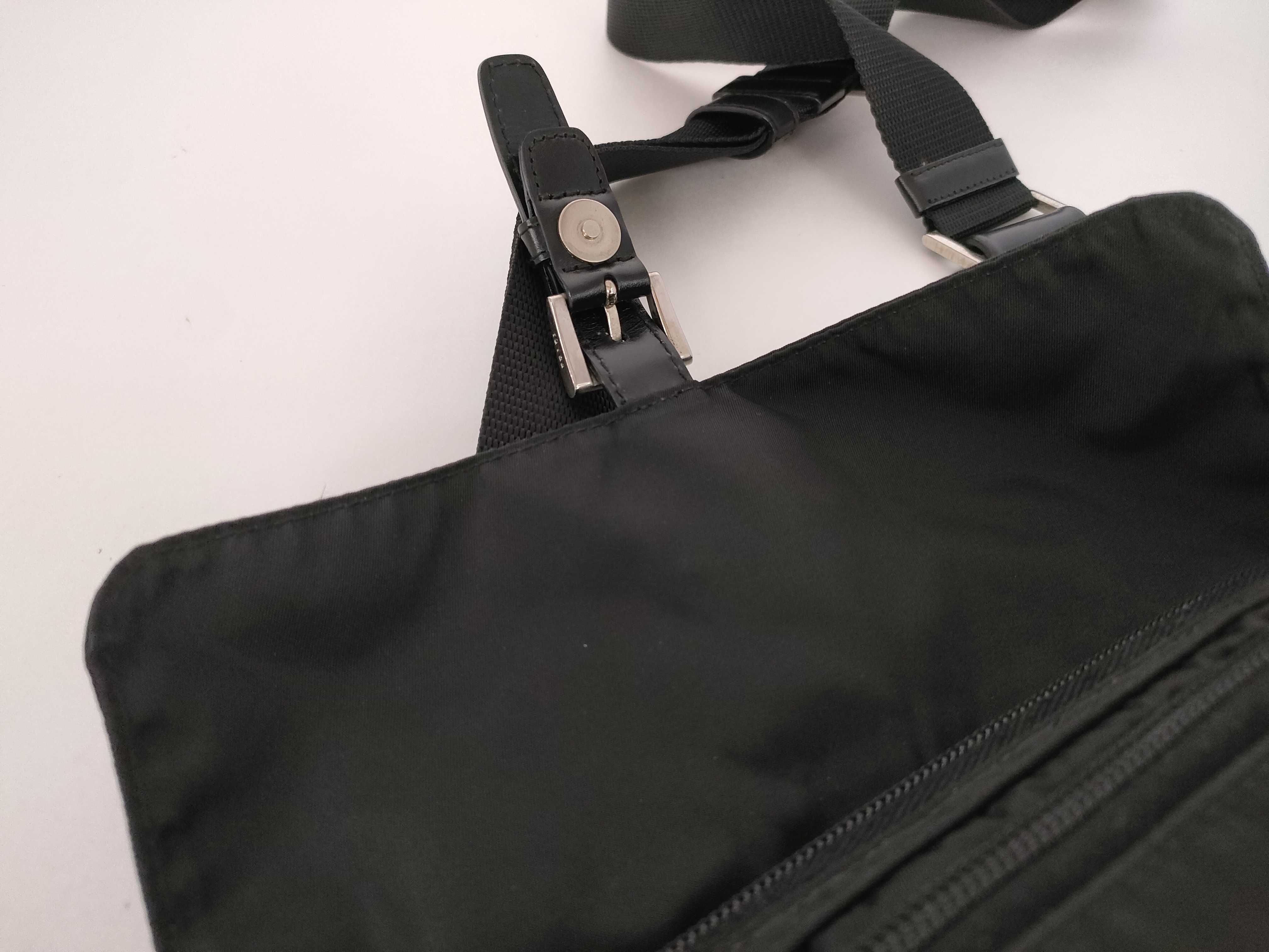 Nylon Prada Shoulder Bag Triangle Logo Black Guarantee Shoulder Bag — view 8