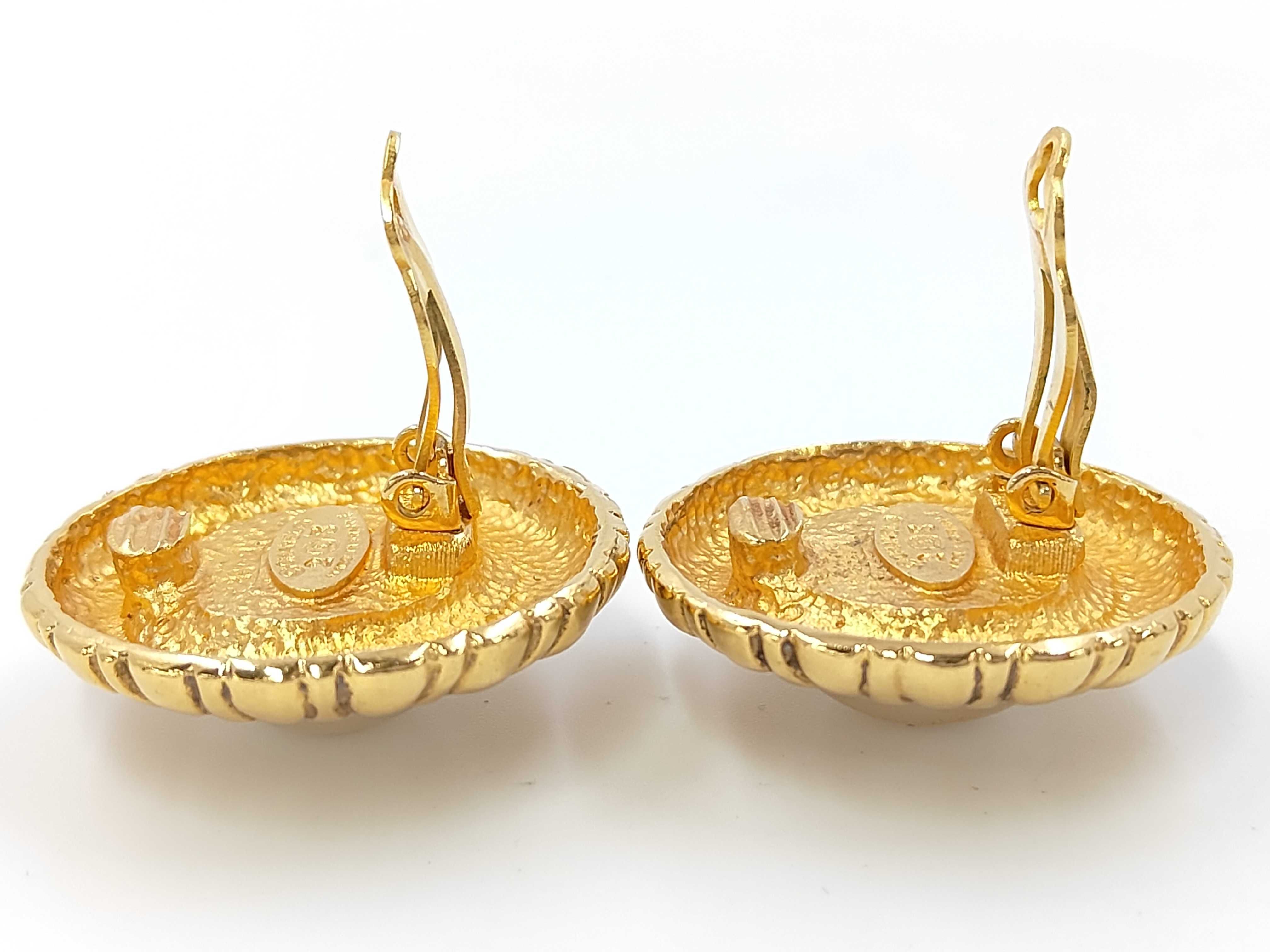 Gold Plated Faux Pearl Vintage Earrings — view 3
