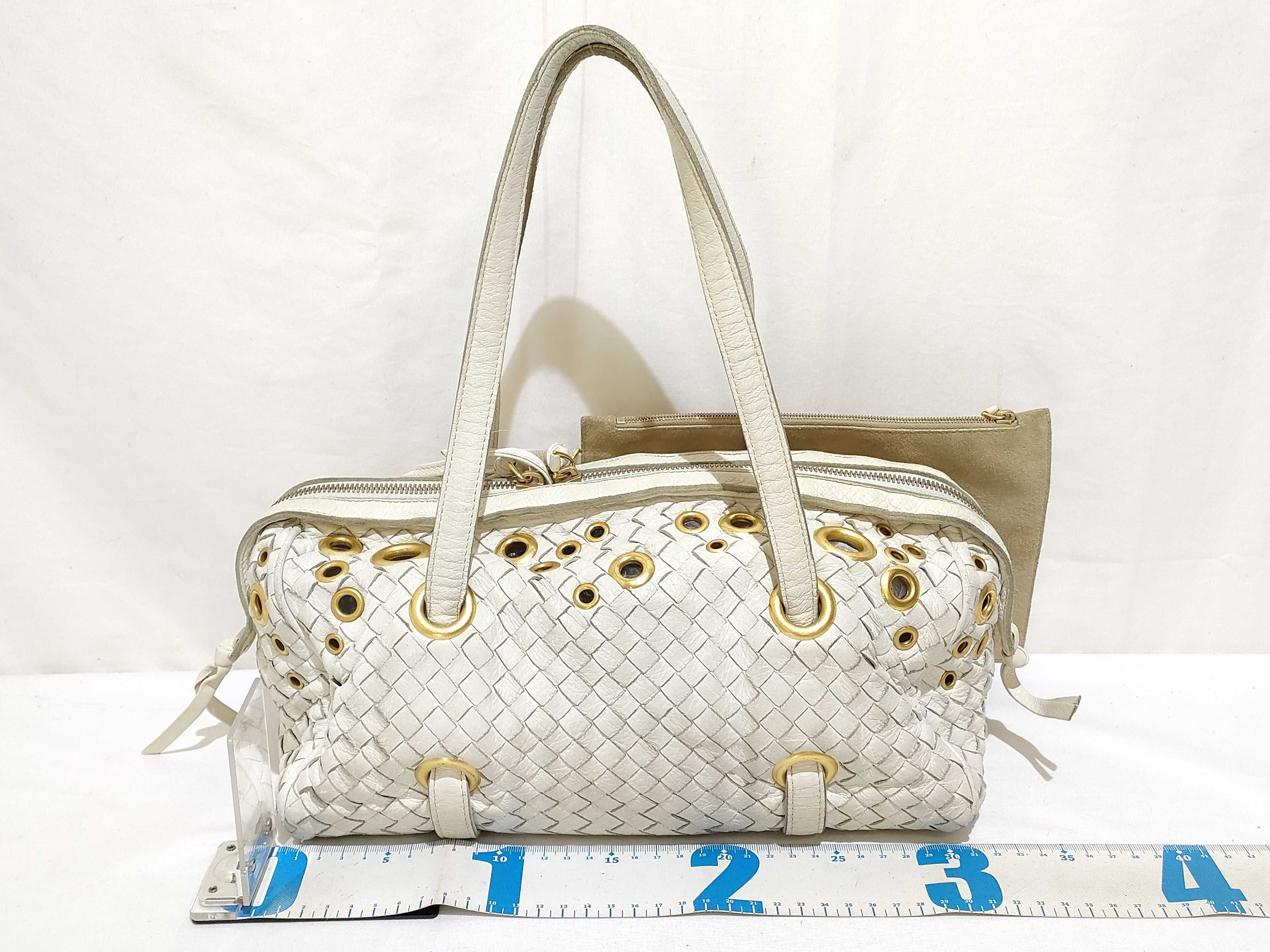Intrecciato Tote Handbag, Intrecciato Studded Handbag — view 2