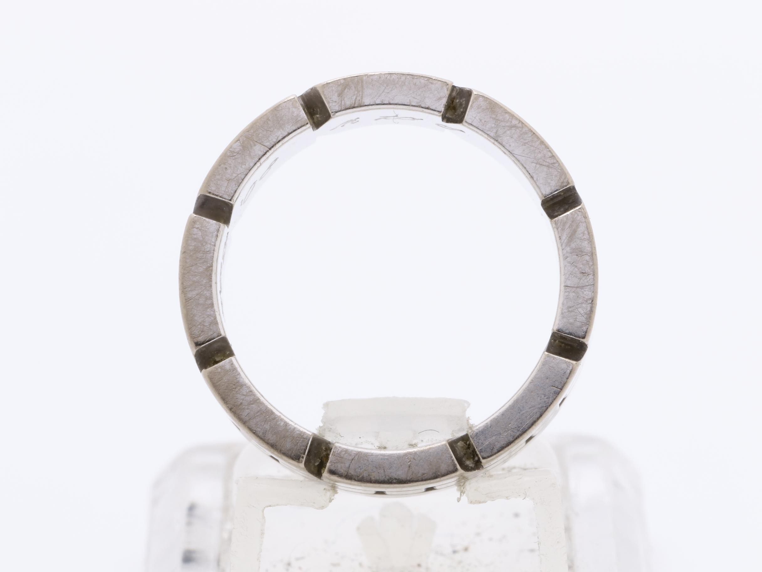 Tank Française (precious metal) ring, 750WG, diamond, 8.8g, size #49 — view 5