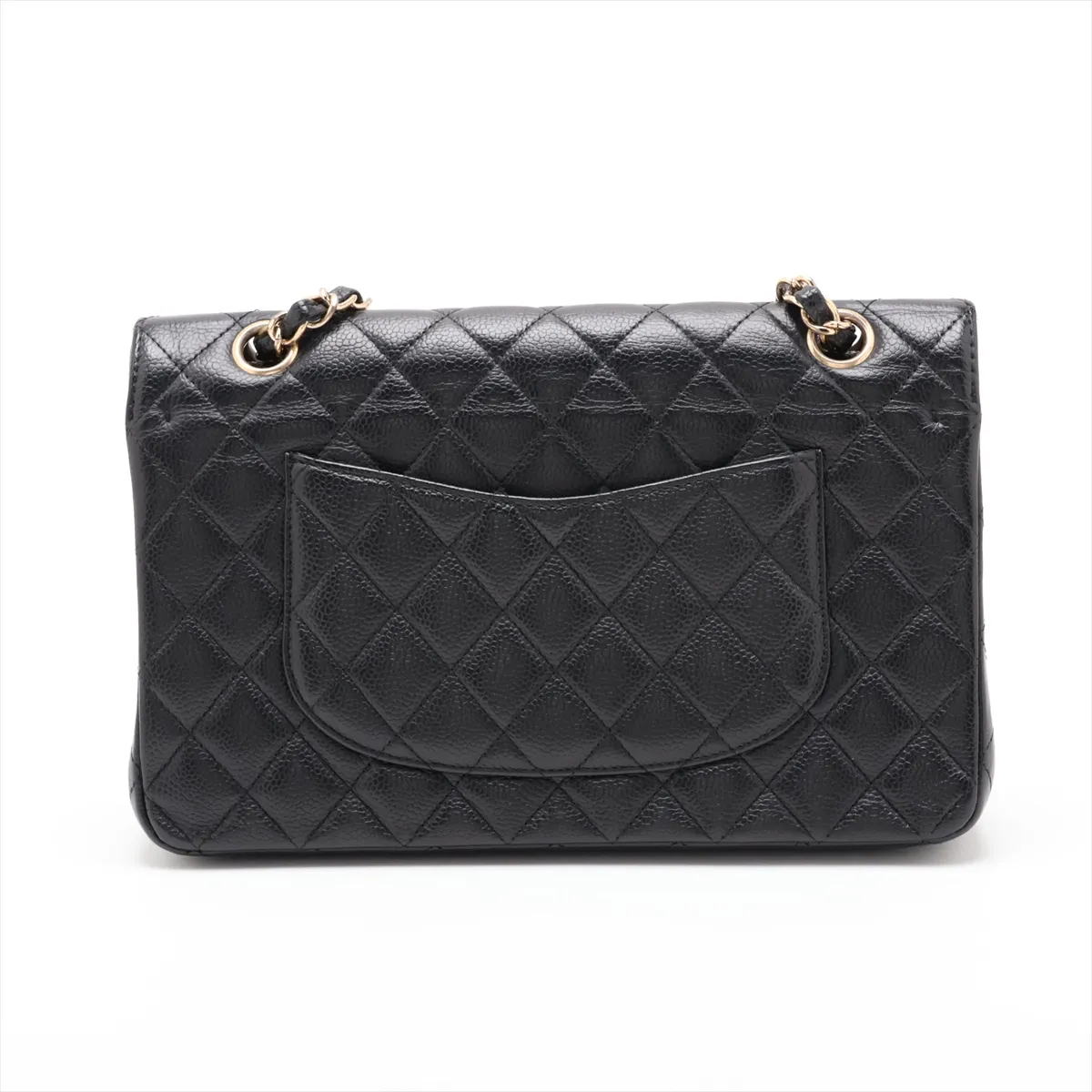 [Individually packaged] Chanel Matelassé 25 Lambskin Double Flap Double Chain Bag, Black with Gold Hardware, 1316761, Series 1, A01112 — view 2
