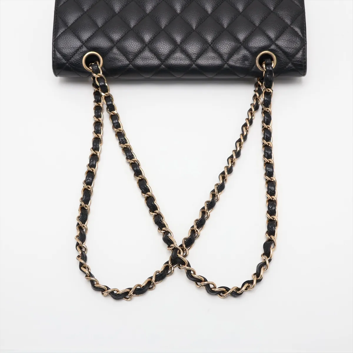[Individually packaged] Chanel Matelassé 25 Lambskin Double Flap Double Chain Bag, Black with Gold Hardware, 1316761, Series 1, A01112 — view 5
