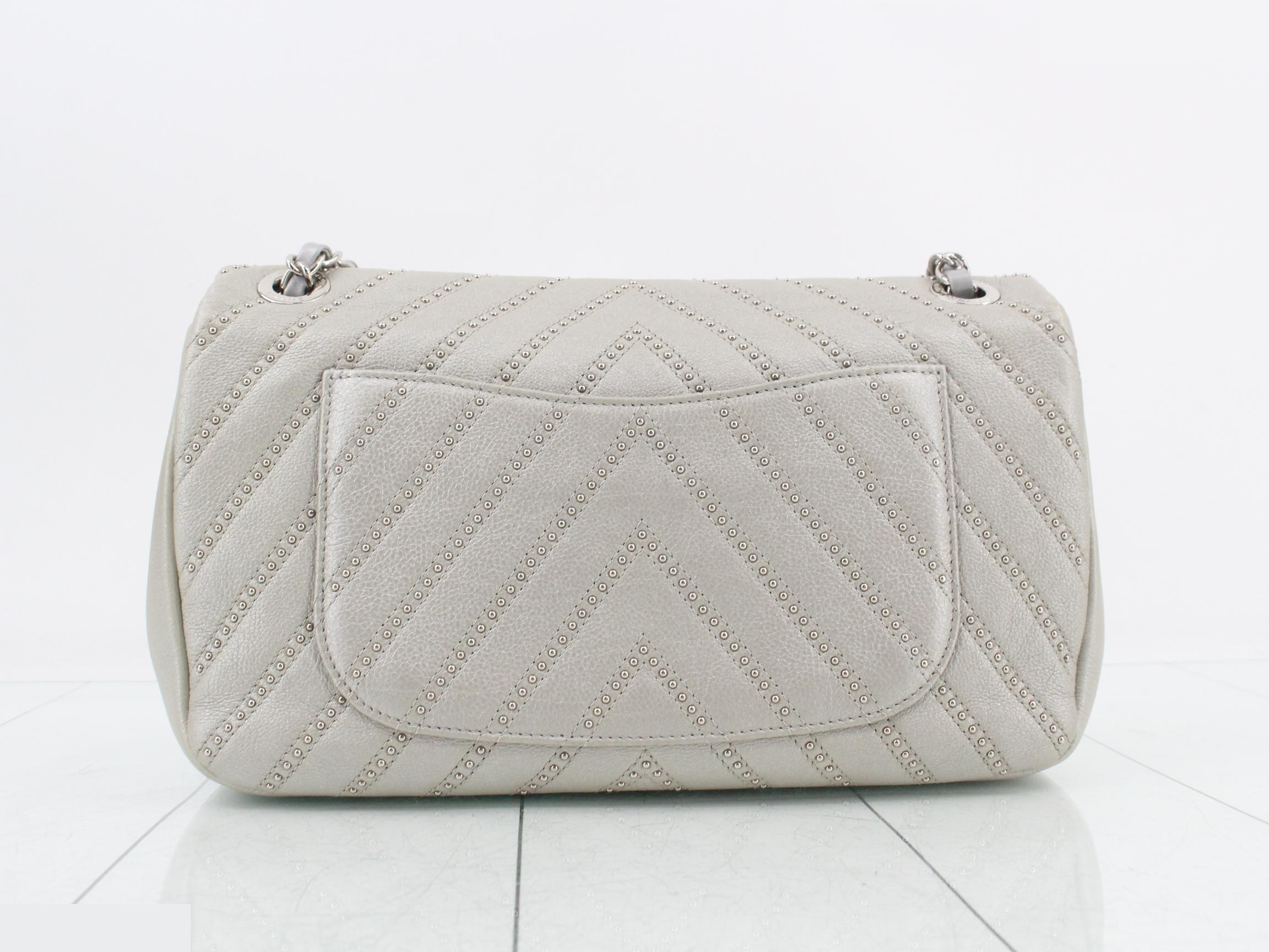 Chevron Double Flap Chain Shoulder Bag — view 2
