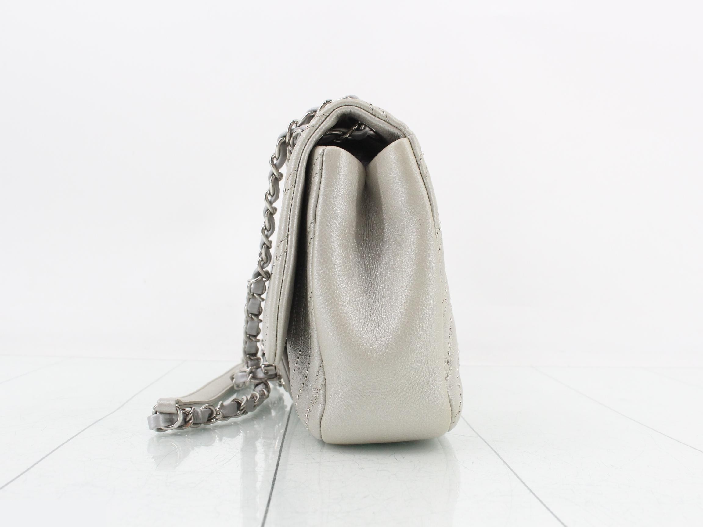 Chevron Double Flap Chain Shoulder Bag — view 3