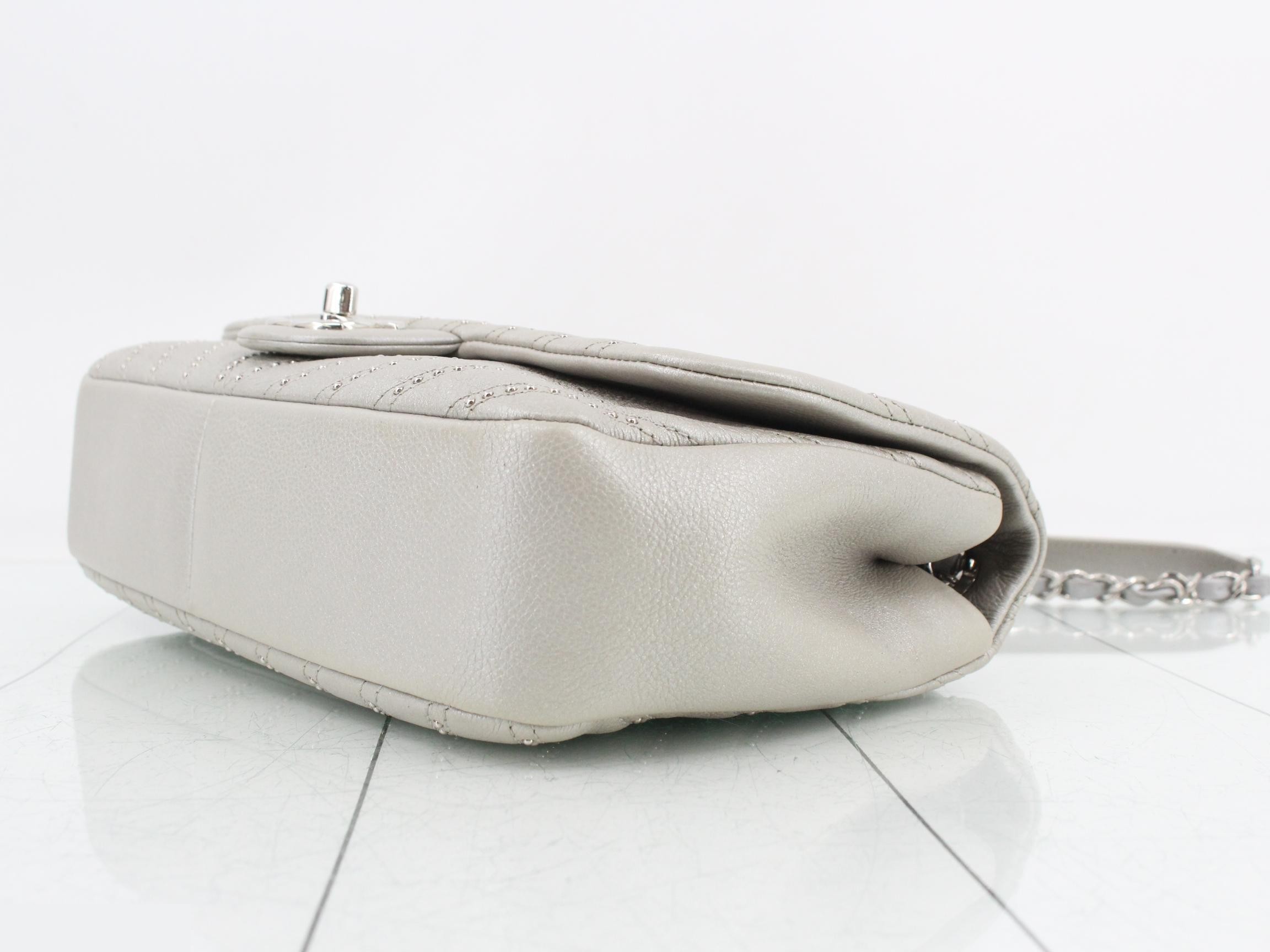 Chevron Double Flap Chain Shoulder Bag — view 6