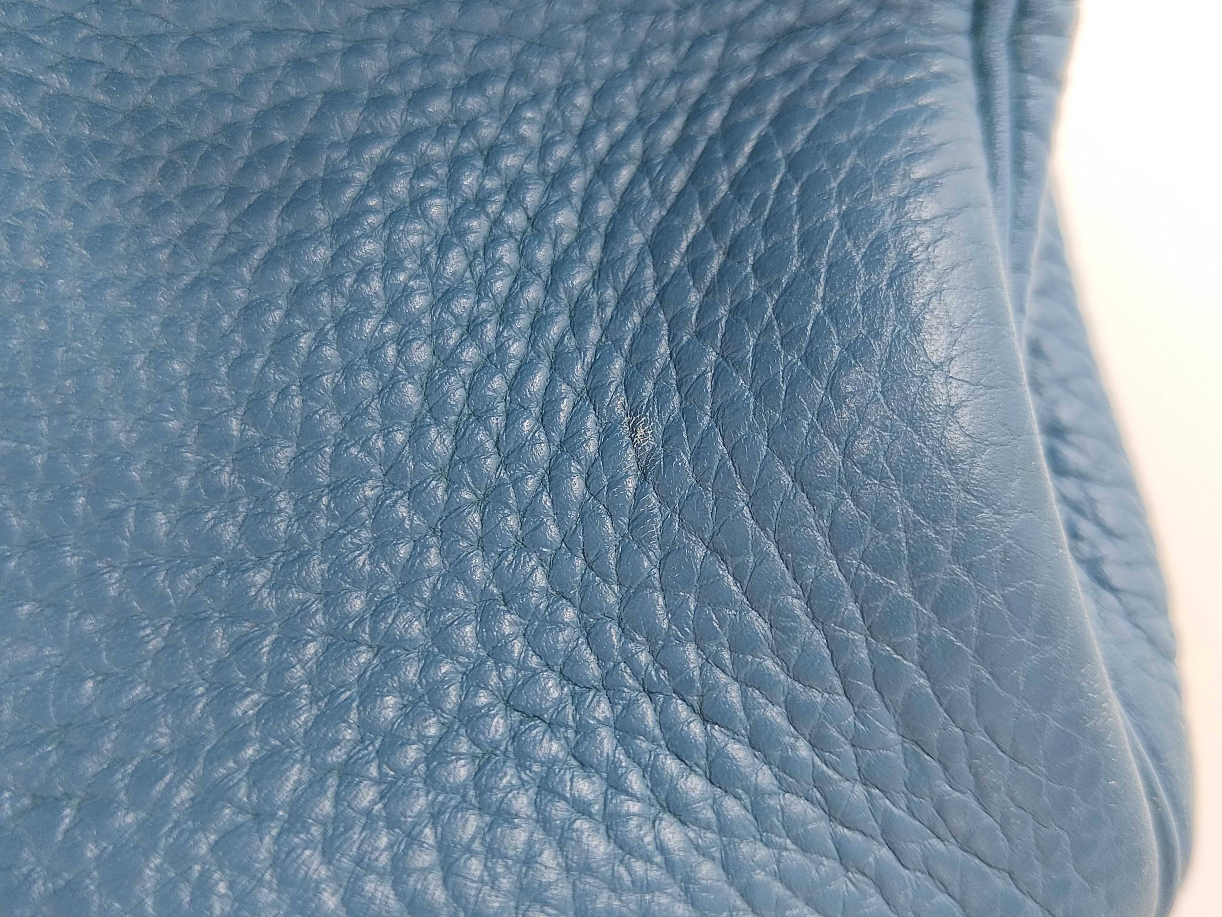 Birkin 30 Blue Jean Taurillon Clemence Silver hardware I engraved handbag — view 14