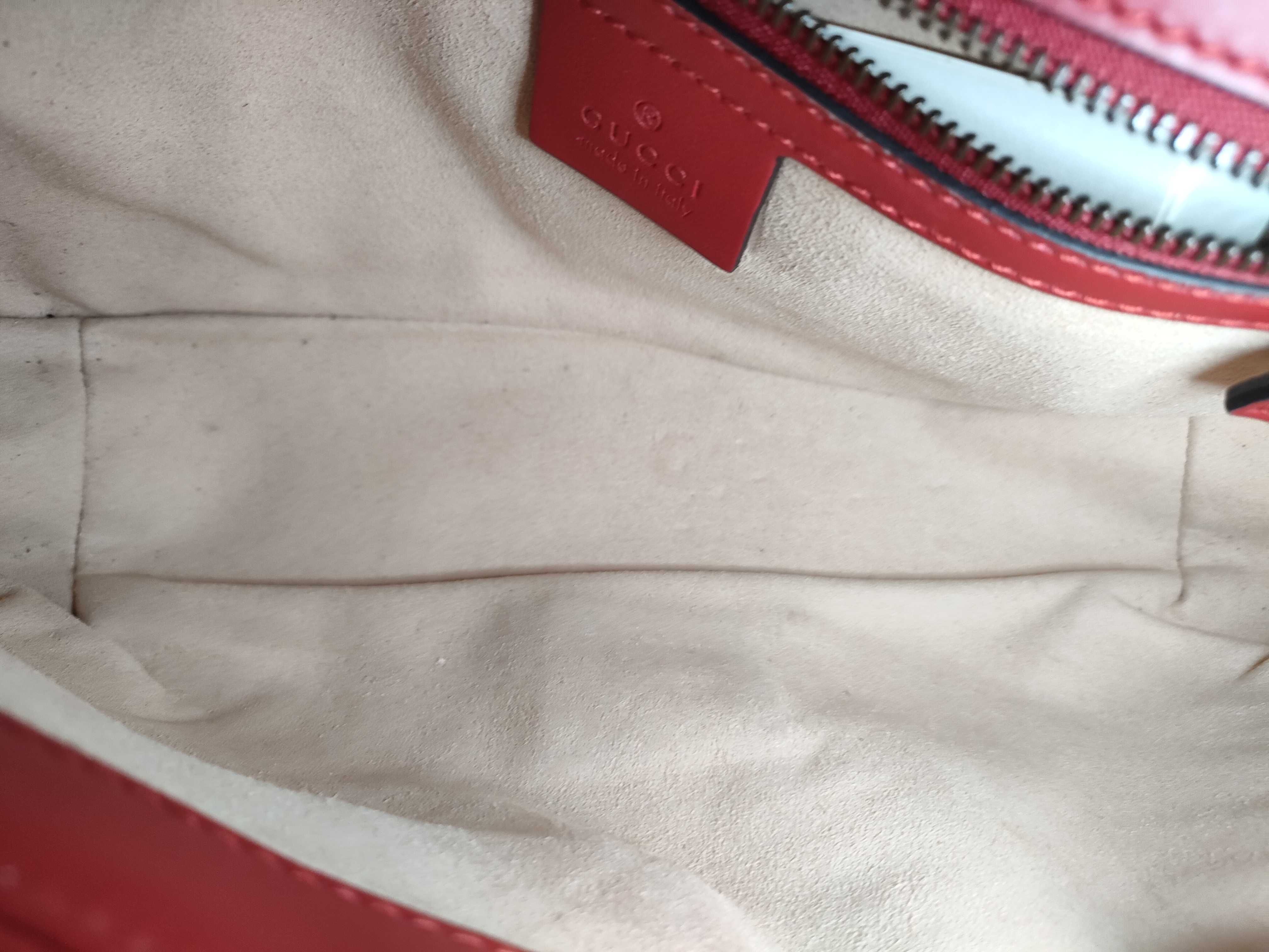 ID- GG Marmont Cowskin Chain Shoulder Bag Red 443497: AB Shoulder Bag — view 10