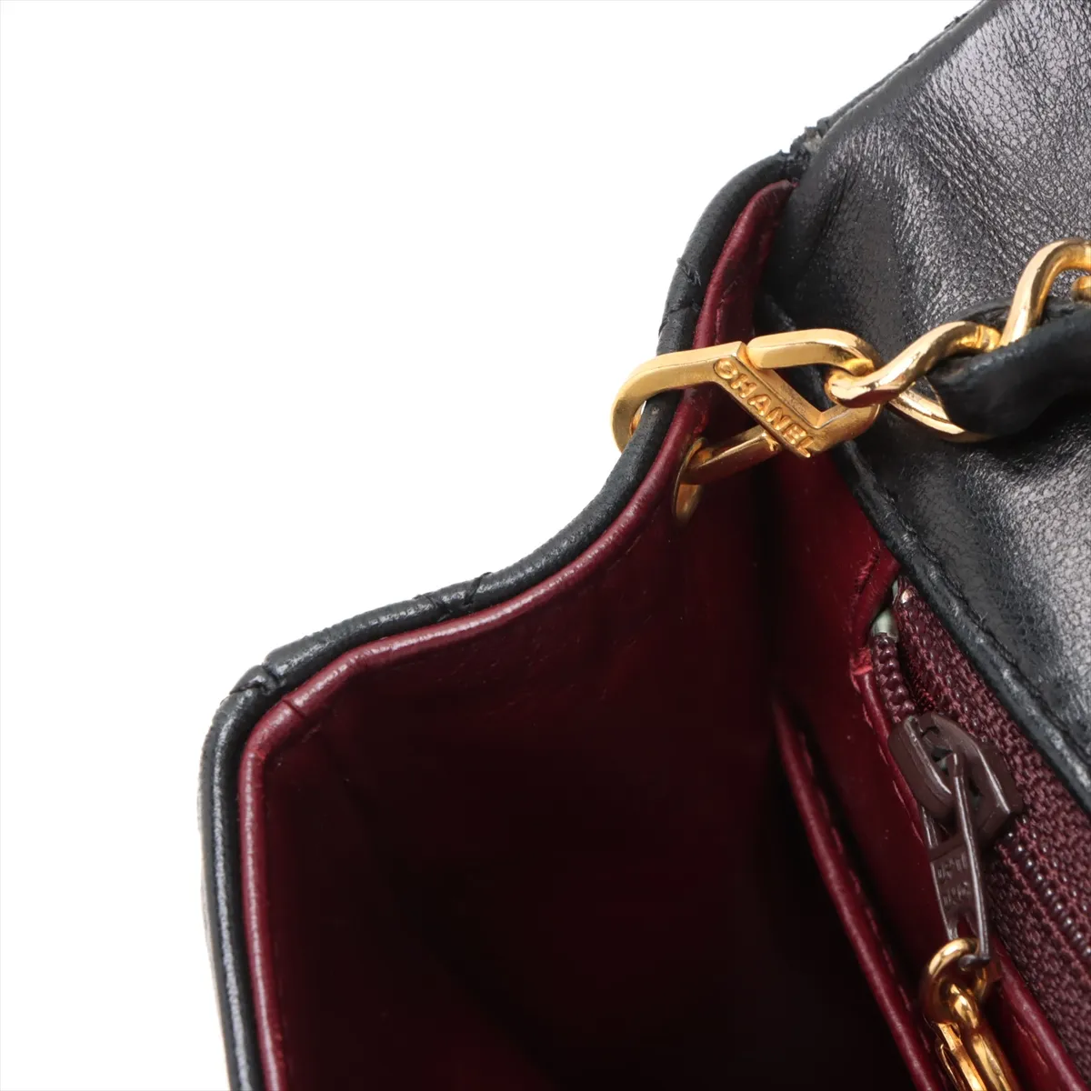 Matelasse Lambskin Single Flap Single Chain Bag Black Gold Hardware 1455439 No. 1 — view 12