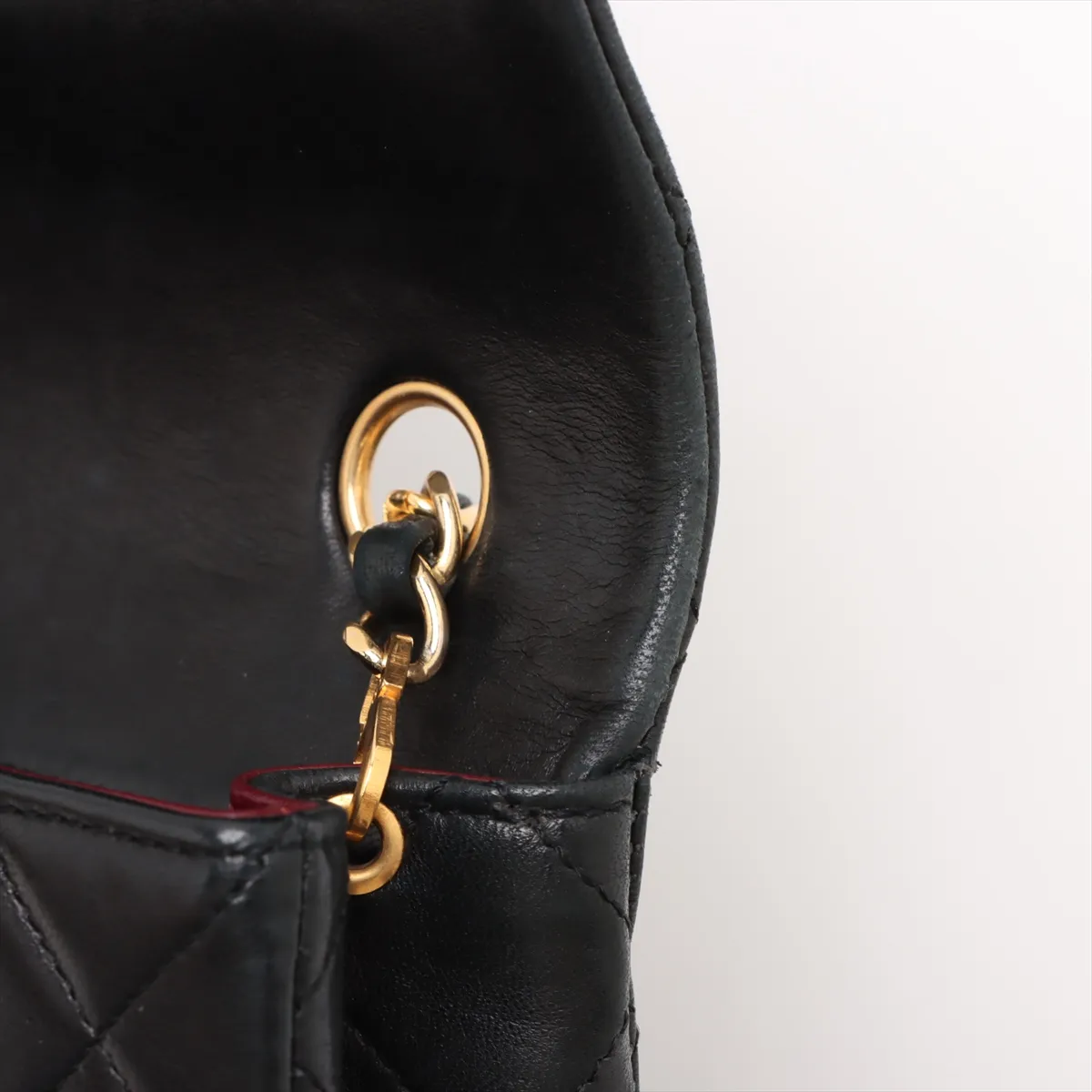 Matelasse Lambskin Single Flap Single Chain Bag Black Gold Hardware 1455439 No. 1 — view 14