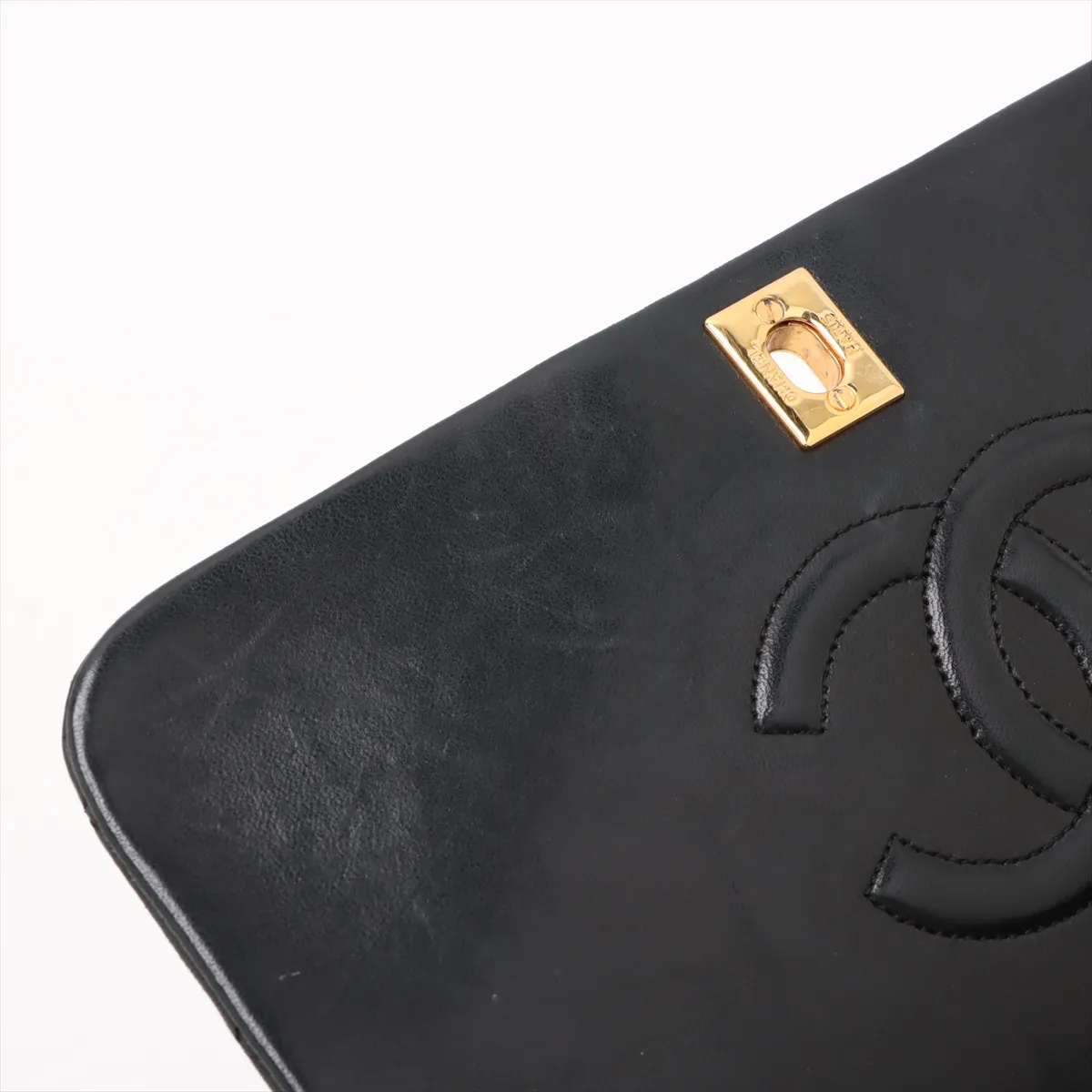 Matelasse Lambskin Single Flap Single Chain Bag Black Gold Hardware 1455439 No. 1 — view 15