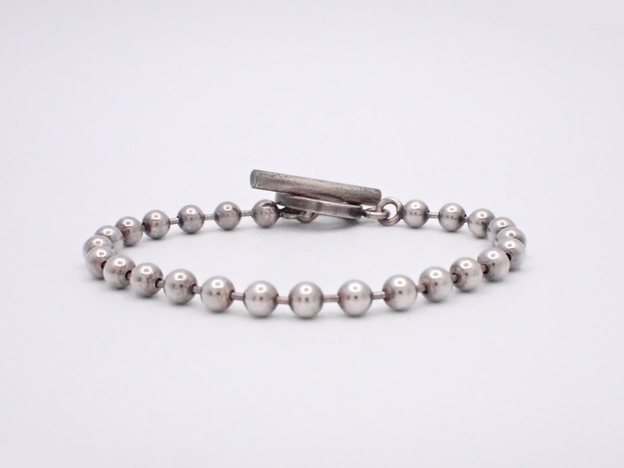 Sterling silver (Sv925) ball chain bracelet, 16.2g, wrist circumference approximately 18cm — view 2